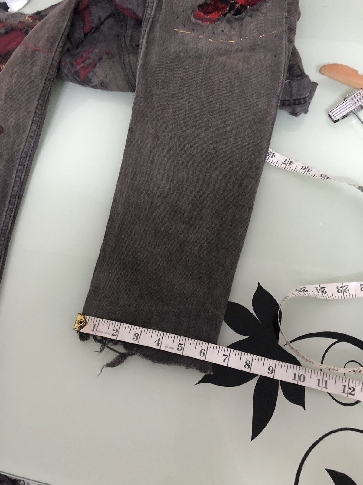 Levi's Rare❗️Vintage 90s Levis 501 Distressed Multi Patches Jeans Size US 32 / EU 48 - 23 Thumbnail