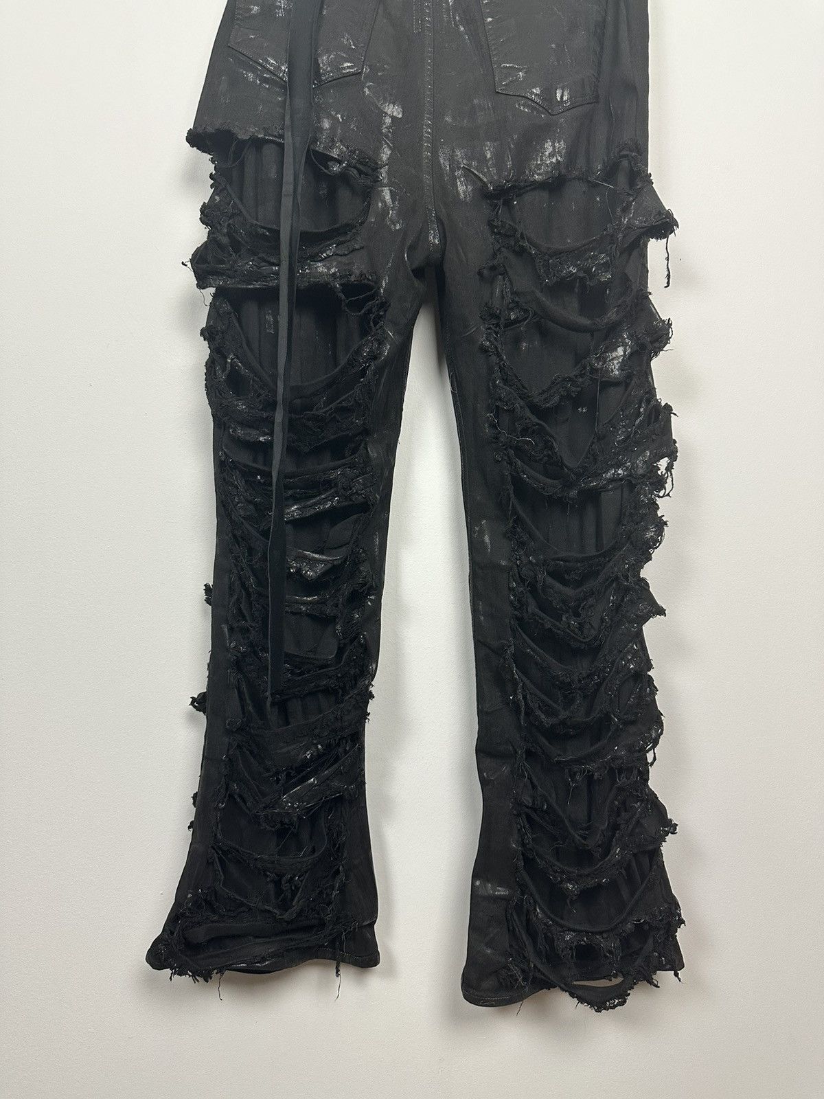 Rick Owens DRKSHDW Waxed Slashed Geth Jeans Size US 30 / EU 46 - 6 Thumbnail
