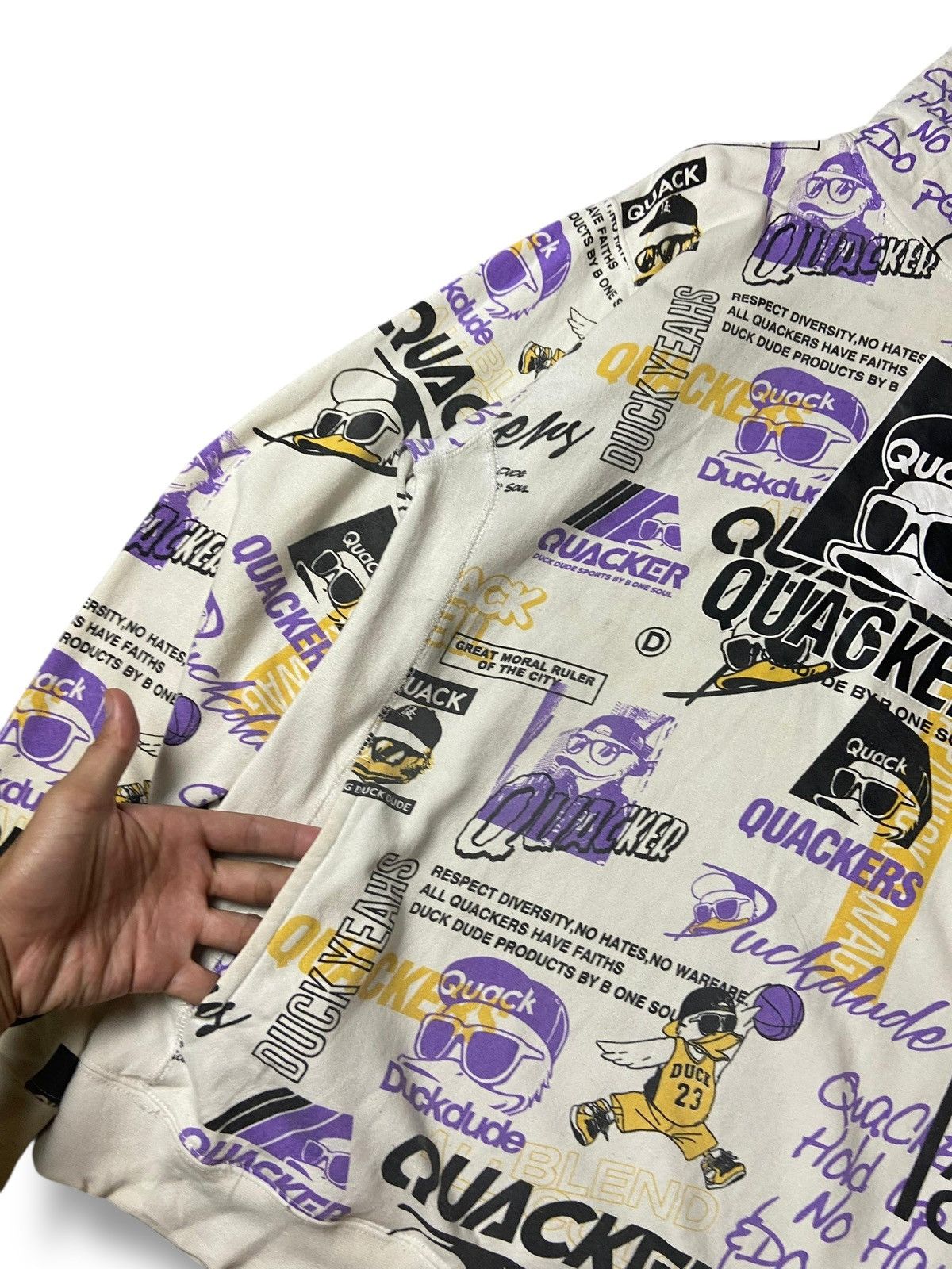 Duck Head × Japanese Brand × Vintage B One Soul Duckdude Overprint Hoodies (129) Size US XL / EU 56 / 4 - 3 Thumbnail