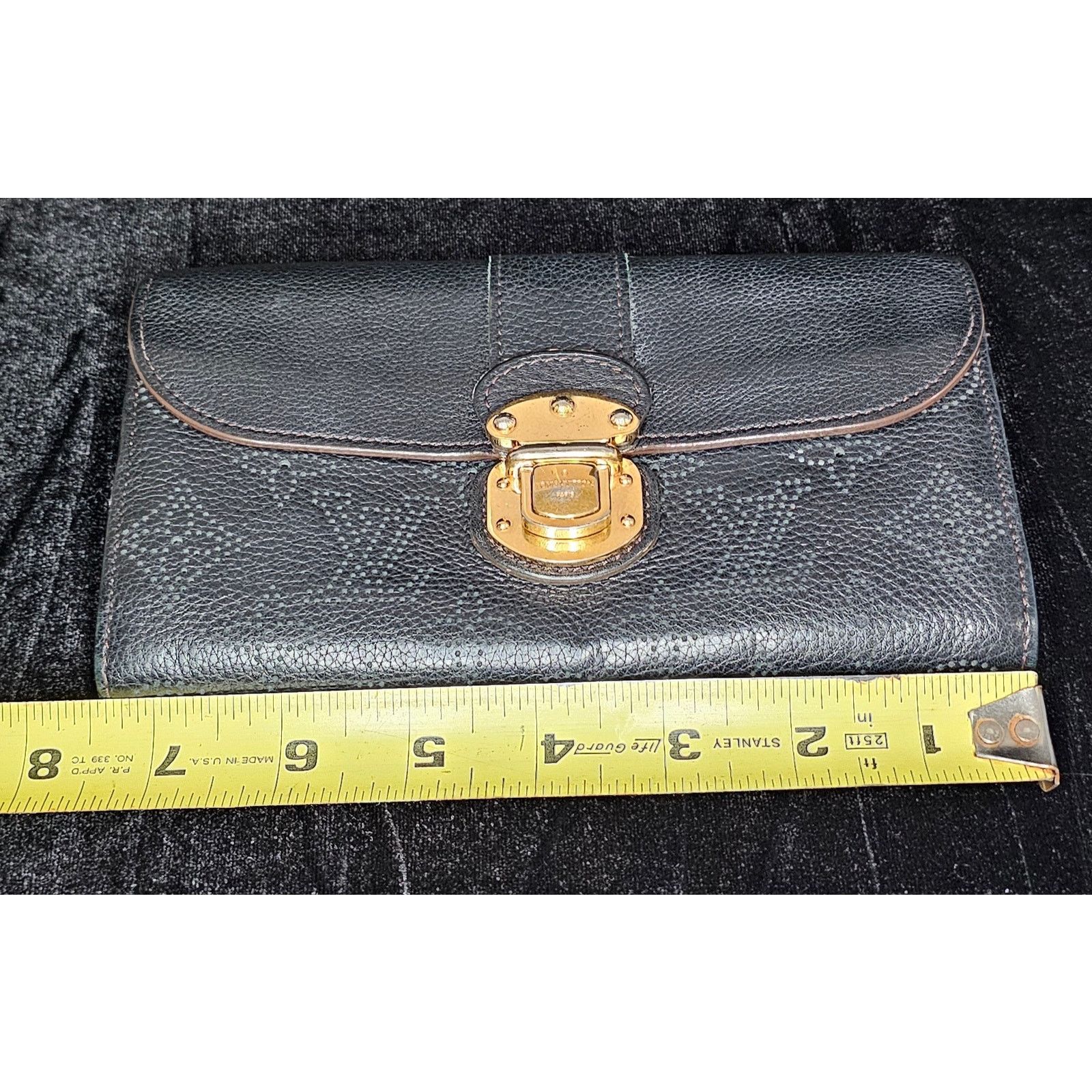 Louis Vuitton Louis Vuitton Mahina Amelia Black Gold Hardware Long Wallet Size ONE SIZE - 6 Thumbnail