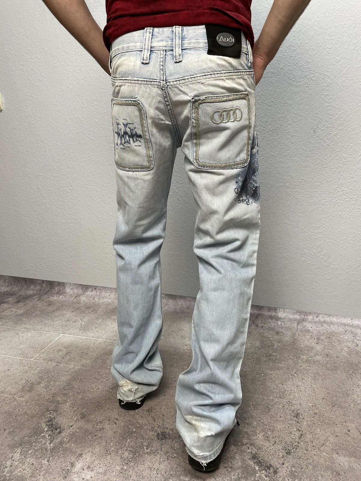 Vintage Y2K Baggy Audi Racing Jeans