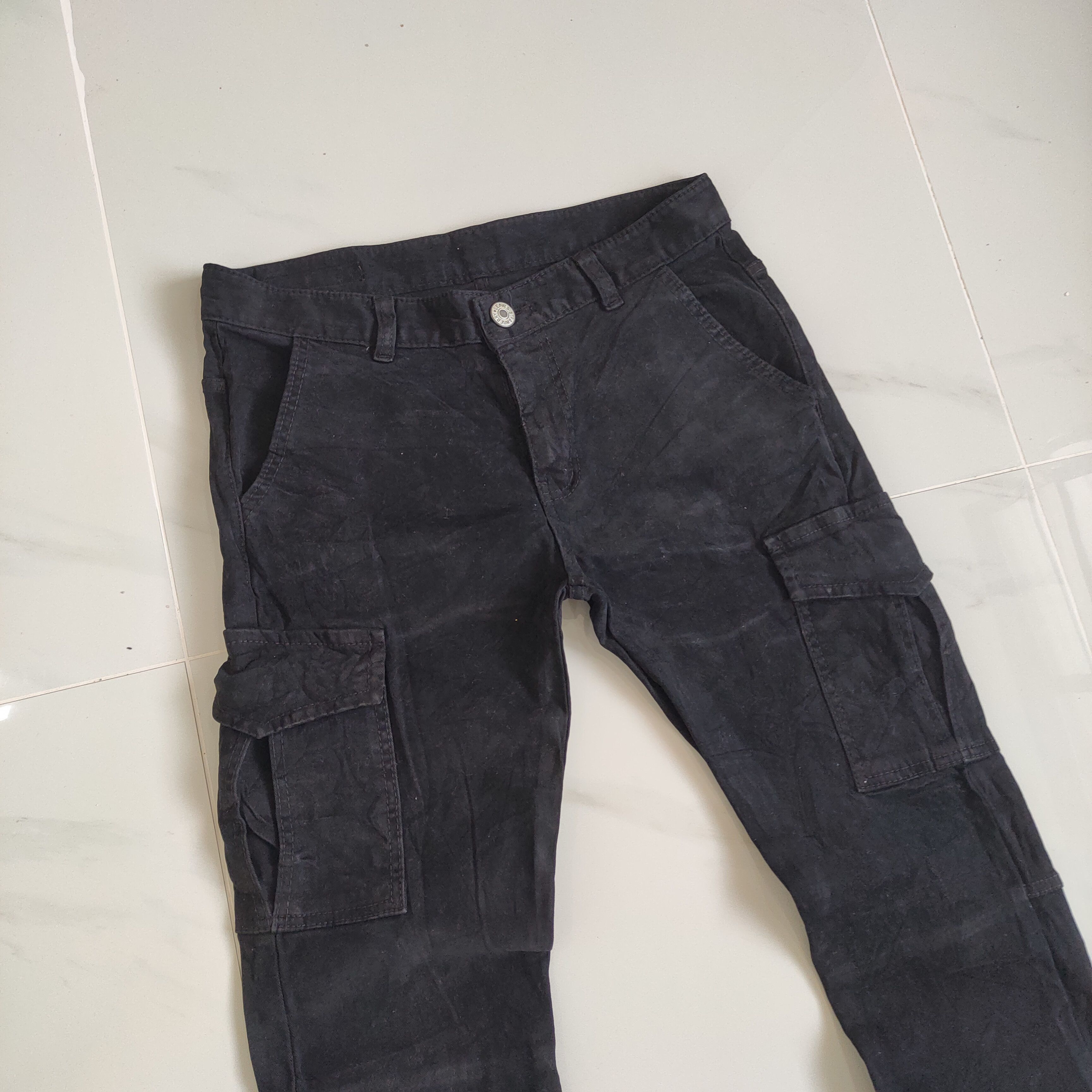 Japanese Brand × Vintage JAPANESE BRAND BLACK SKINNY CARGO PANTS Size US 29 - 2 Thumbnail
