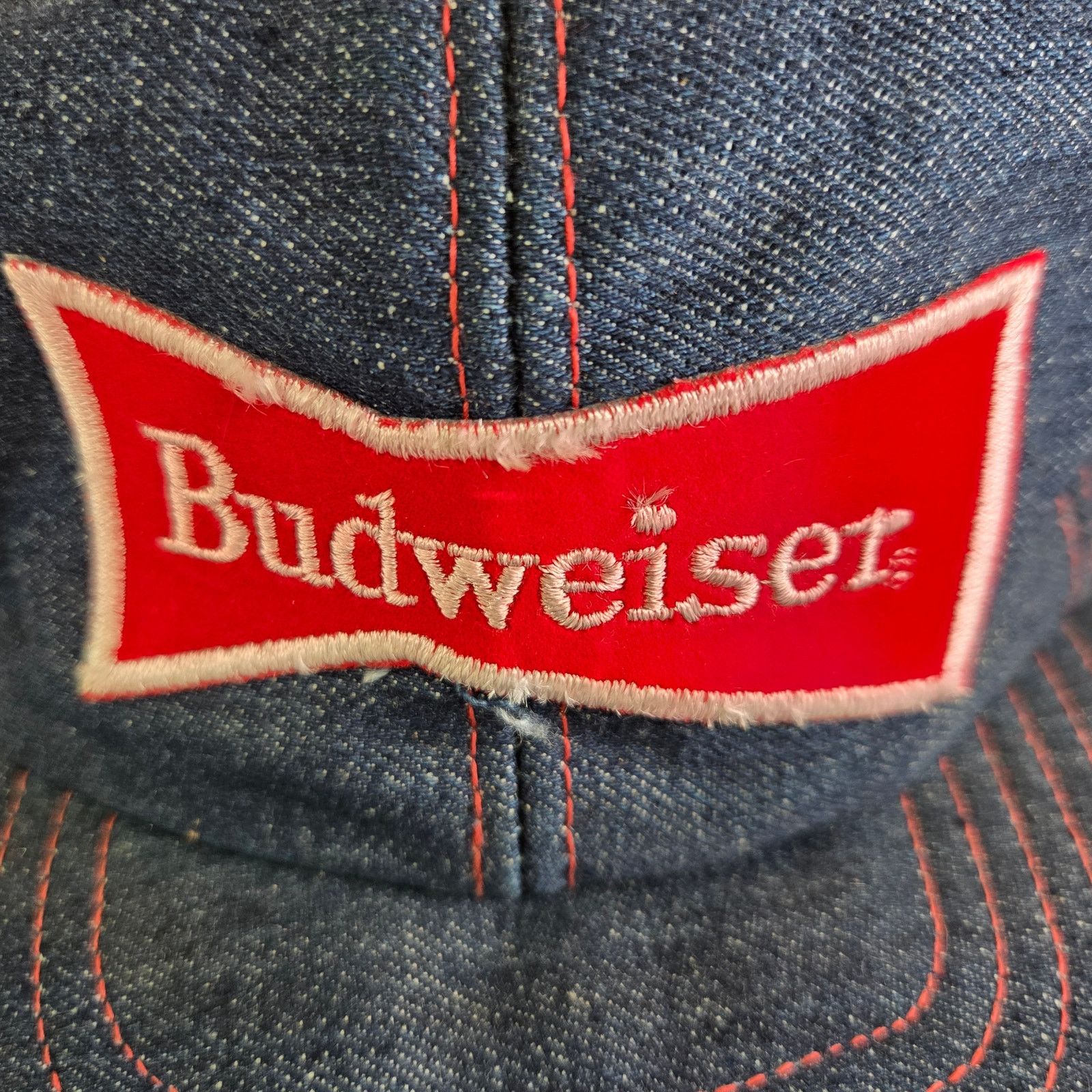 Budweiser Budweiser Denim Snapback Hat 80s USA Made Vintage Size ONE SIZE - 14 Thumbnail