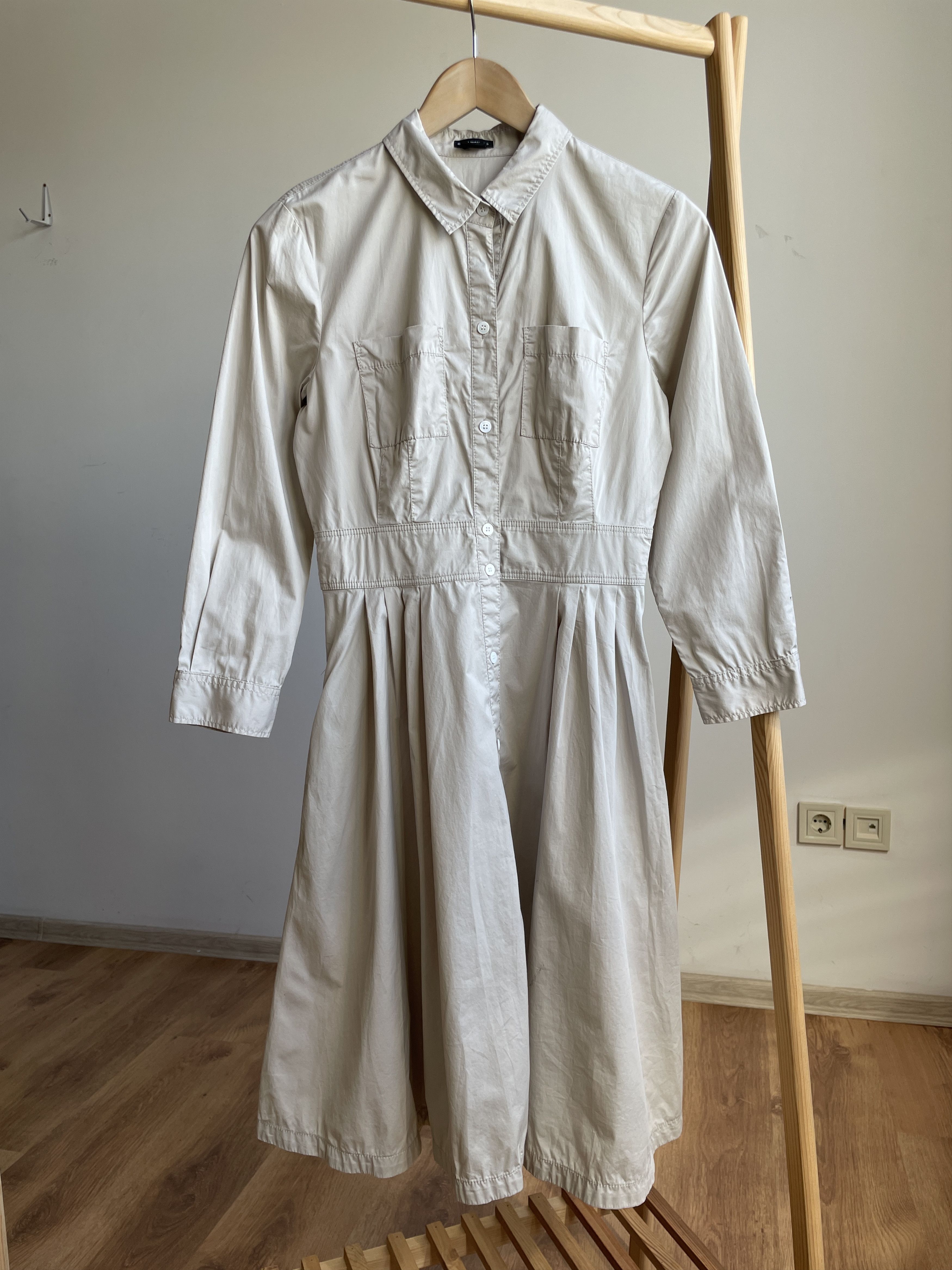 Club Monaco Club Monaco 3/4 Sleeves Cotton Midi Shirt Dress Size 4 Size S / US 4 / IT 40 - 1 Thumbnail
