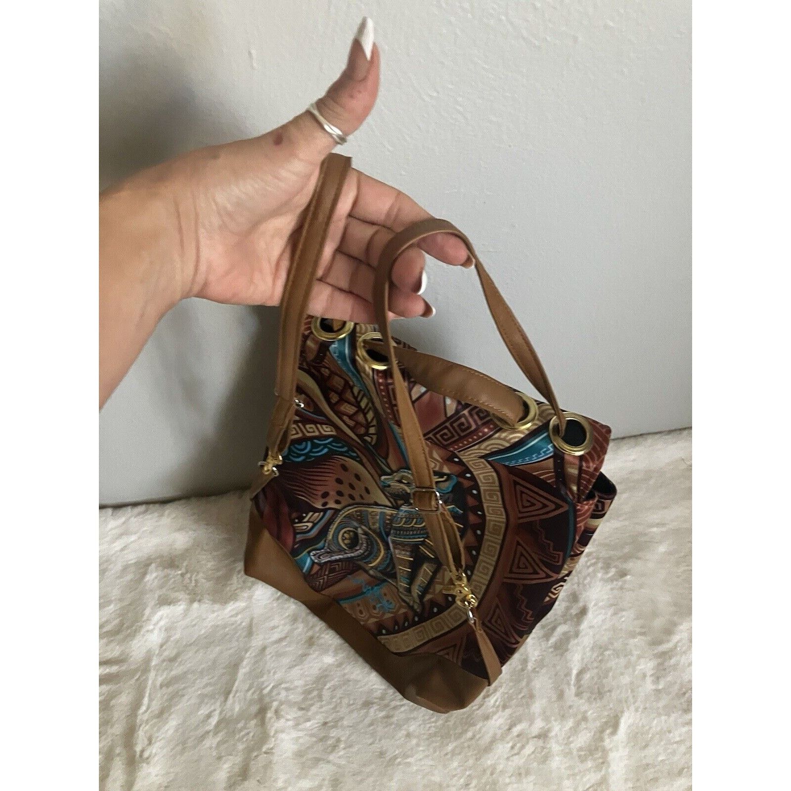 ay el ay en Ay Guey! Jungle back pack purse adjustable Hand made Mexico Size ONE SIZE - 2 Thumbnail