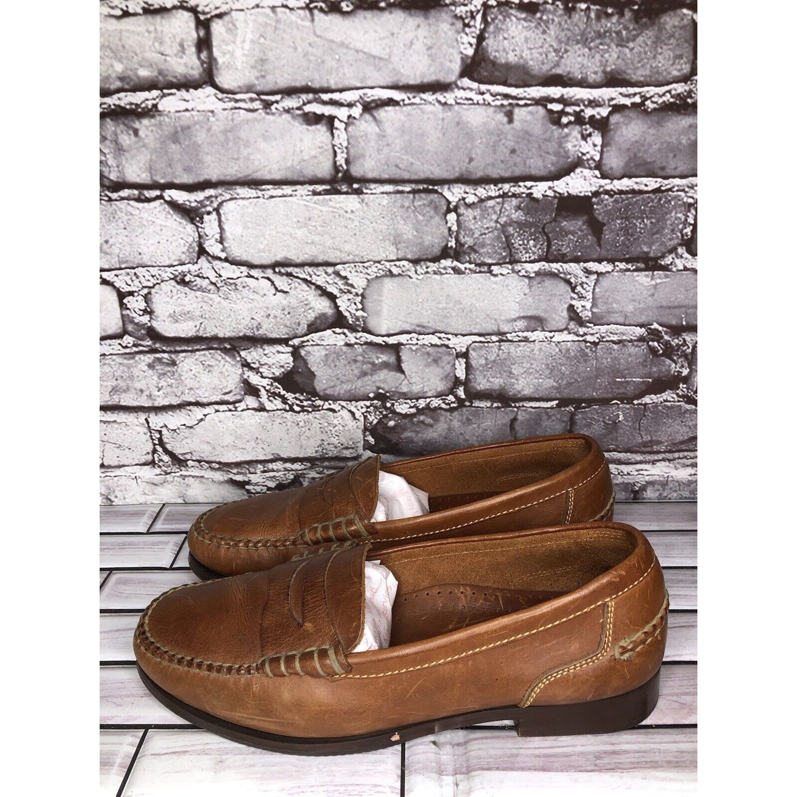 Kirkland Signature Kirkland Signature Brown Leather Penny Loafers Moc Toe Slip Size US 10 / EU 43 - 10 Thumbnail