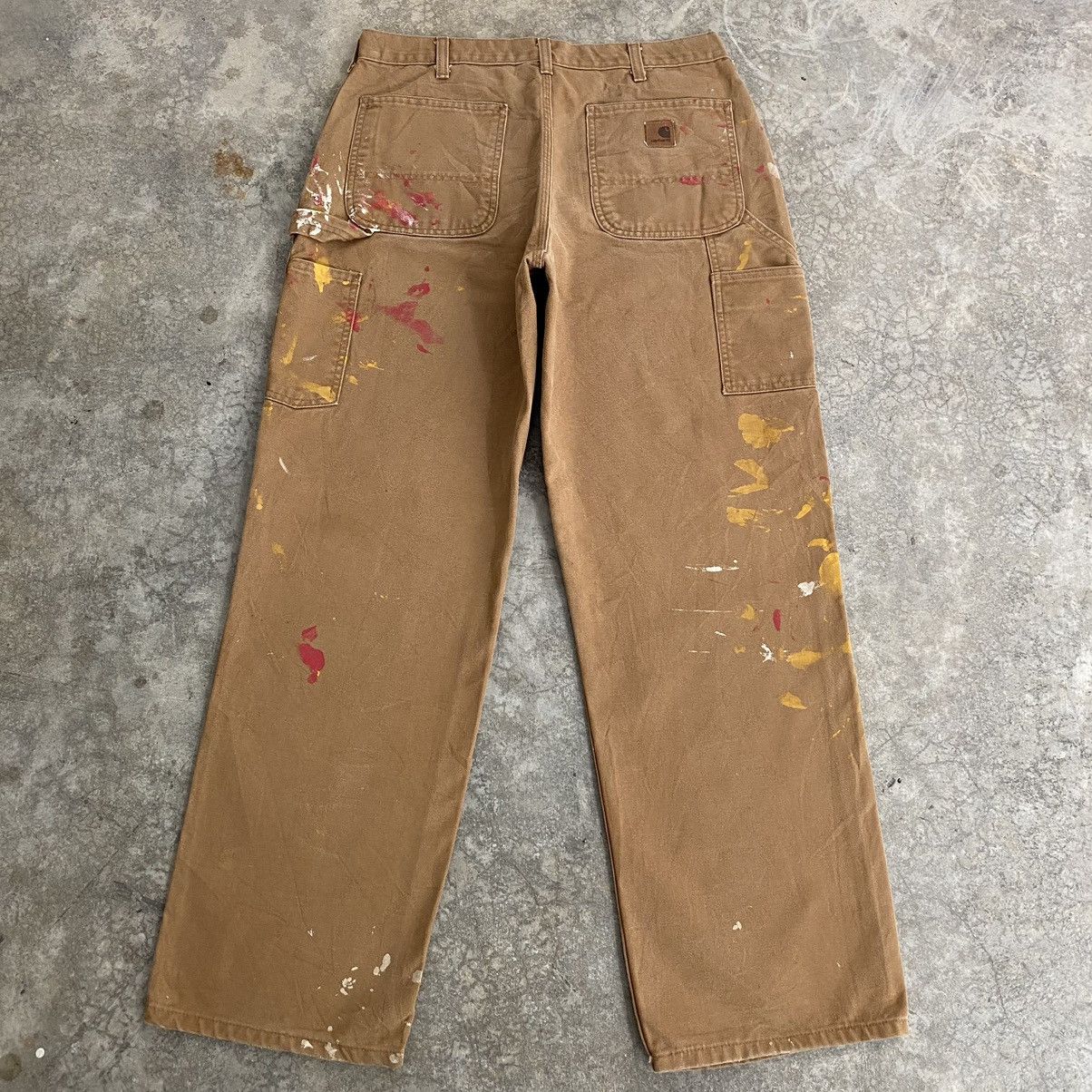 Carhartt Vintage Carhartt Tan Splatter Painter Workwear Pants Size US 33 - 13 Thumbnail