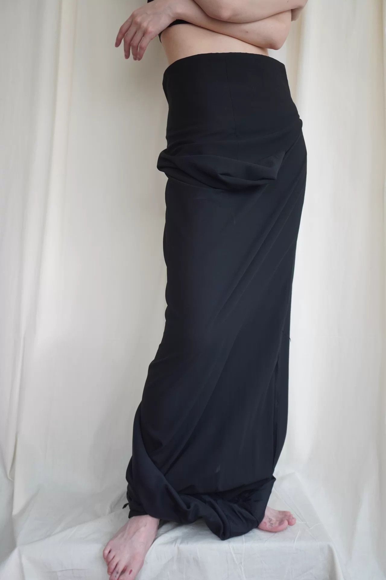 Comme des Garcons CDG 1991ss Convertible Fold Long Dress M (9/10) Size 27" / US 4 / IT 40 - 5 Thumbnail
