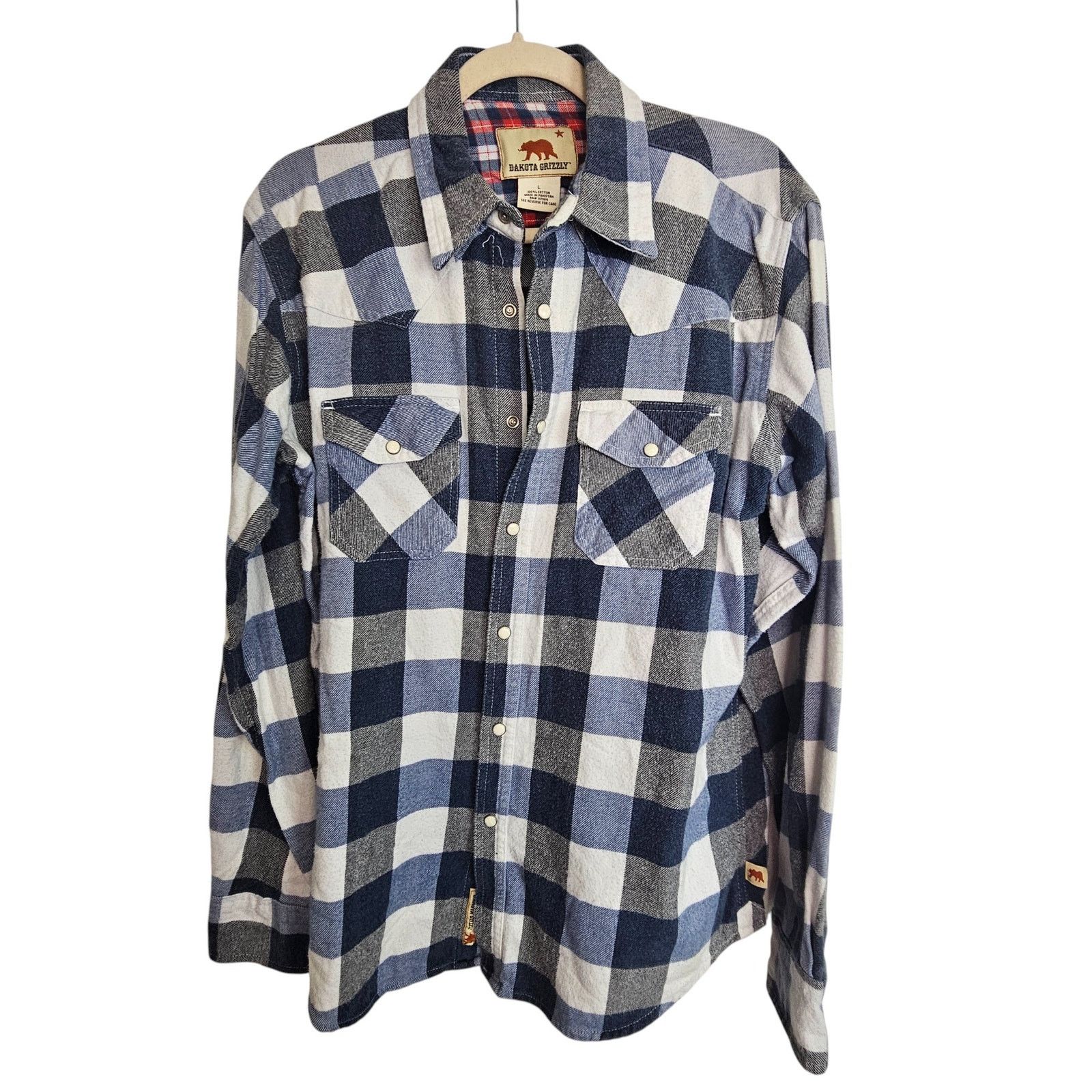 Dakota Grizzly Dakota Grizzly Mens Flannel Shirt Western Snap Front Sz L Size US L / EU 52-54 / 3 - 1 Thumbnail