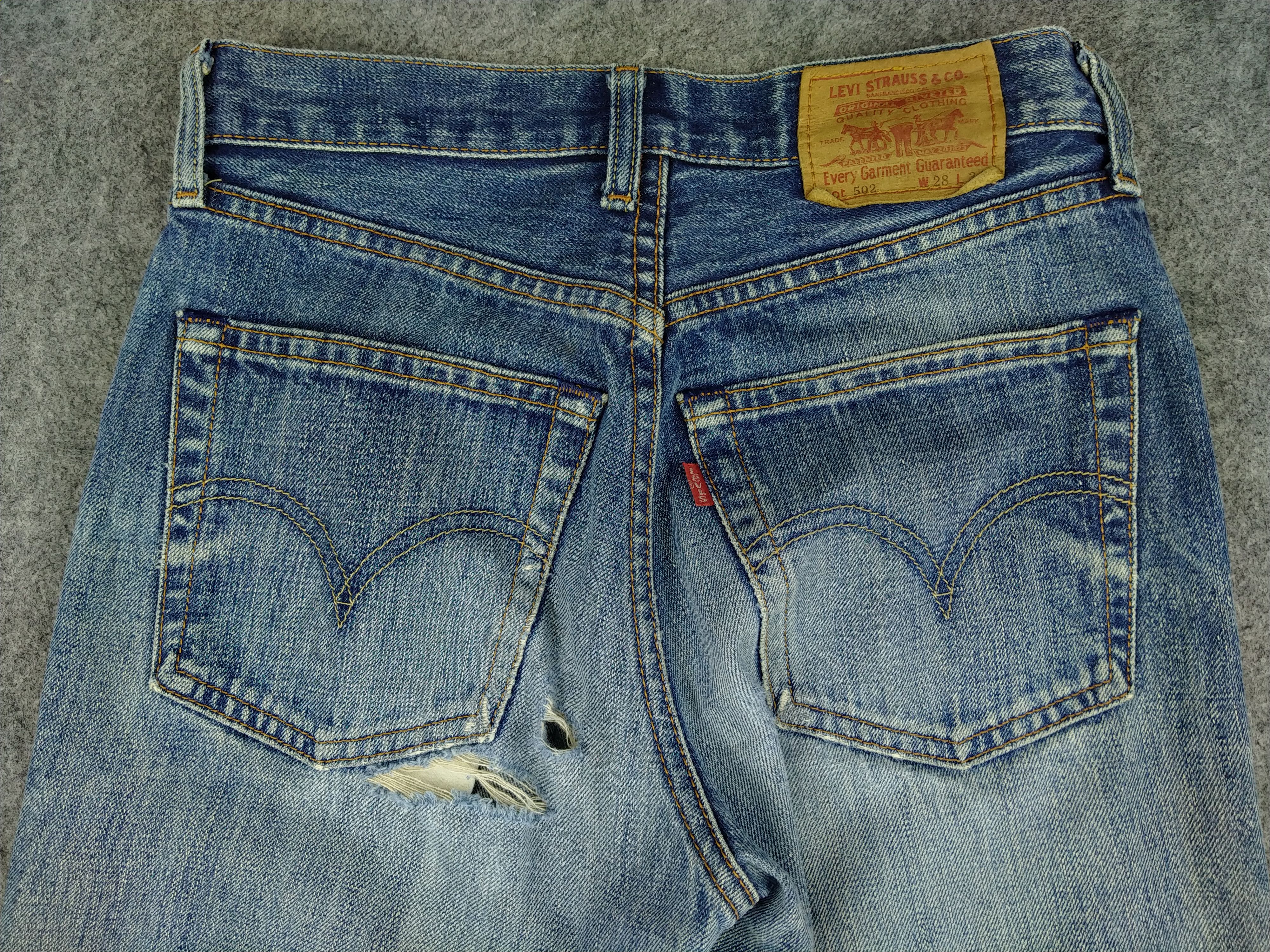 Levi's Dirty Blue Vintage Levi's 502 Jeans 27x30.5 Denim -JN1099 Size US 27 - 4 Thumbnail