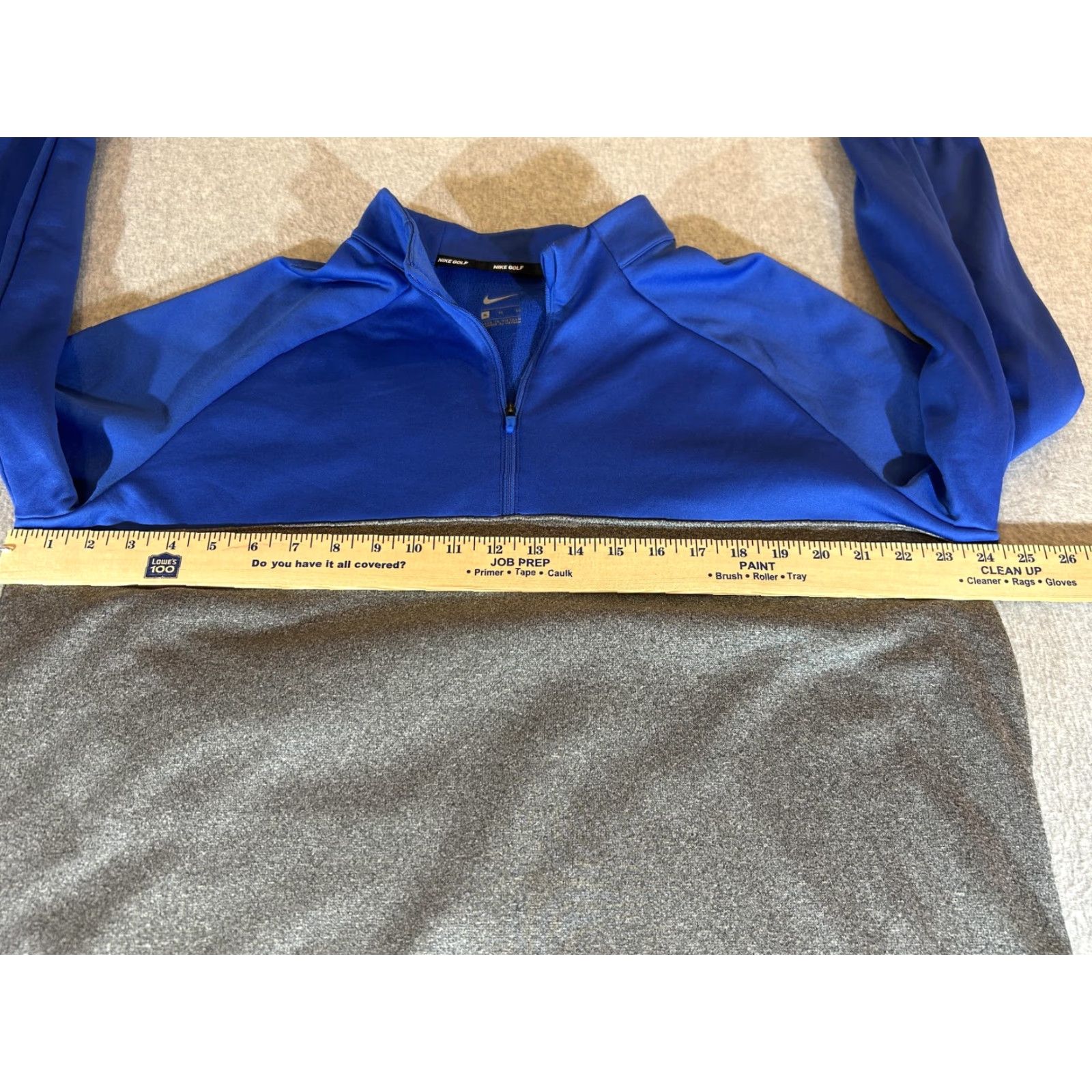 Nike Nike Golf Pullover Mens XL 1/4 Zip Fleece Lined Long Sleeve Colorblock Gray Blue Sweatshirt Size US XL / EU 56 / 4 - 3 Thumbnail