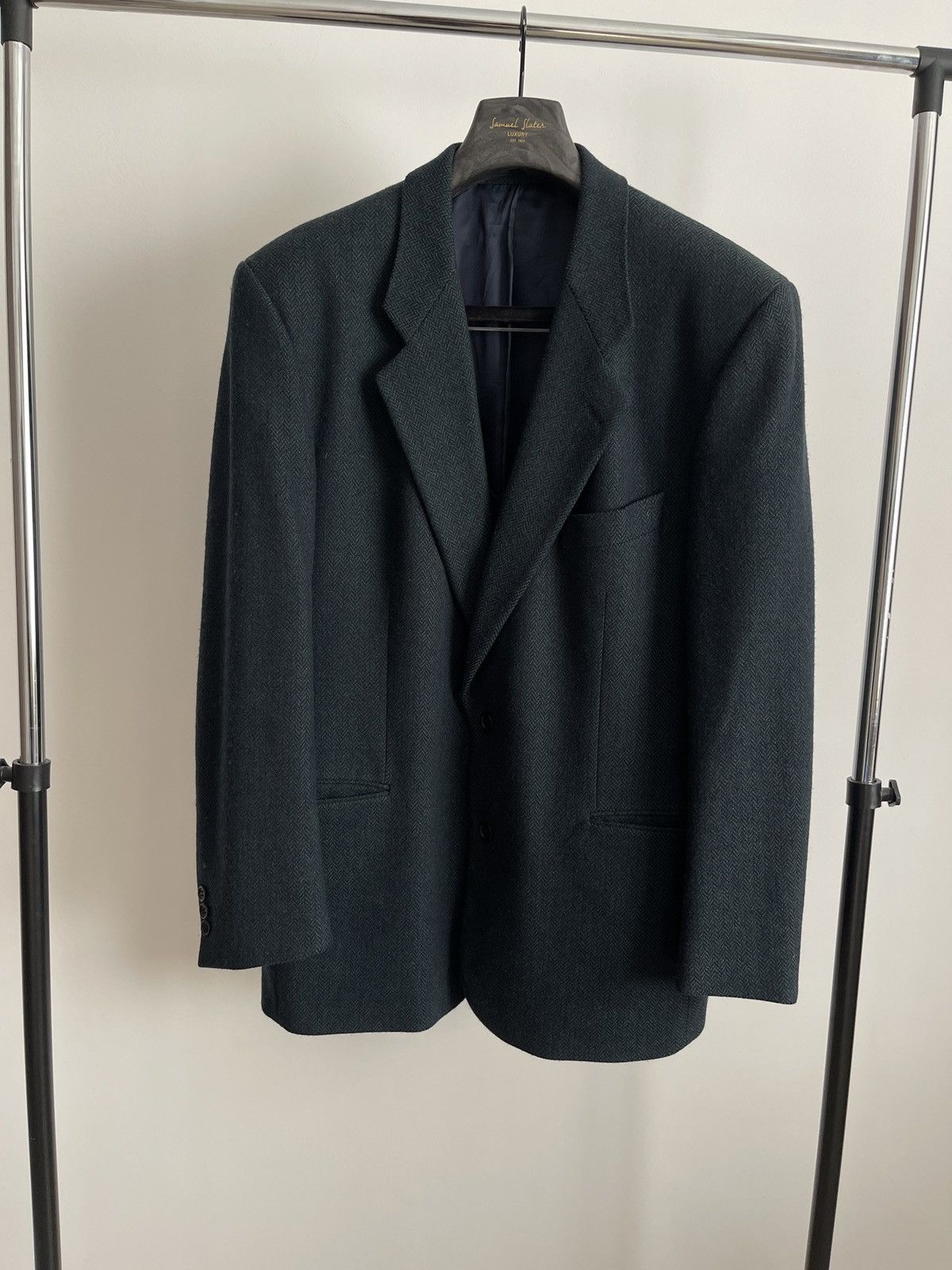 Strellson Vintage dark green wool blazer classic jacket sport coat Size 44R - 4 Thumbnail