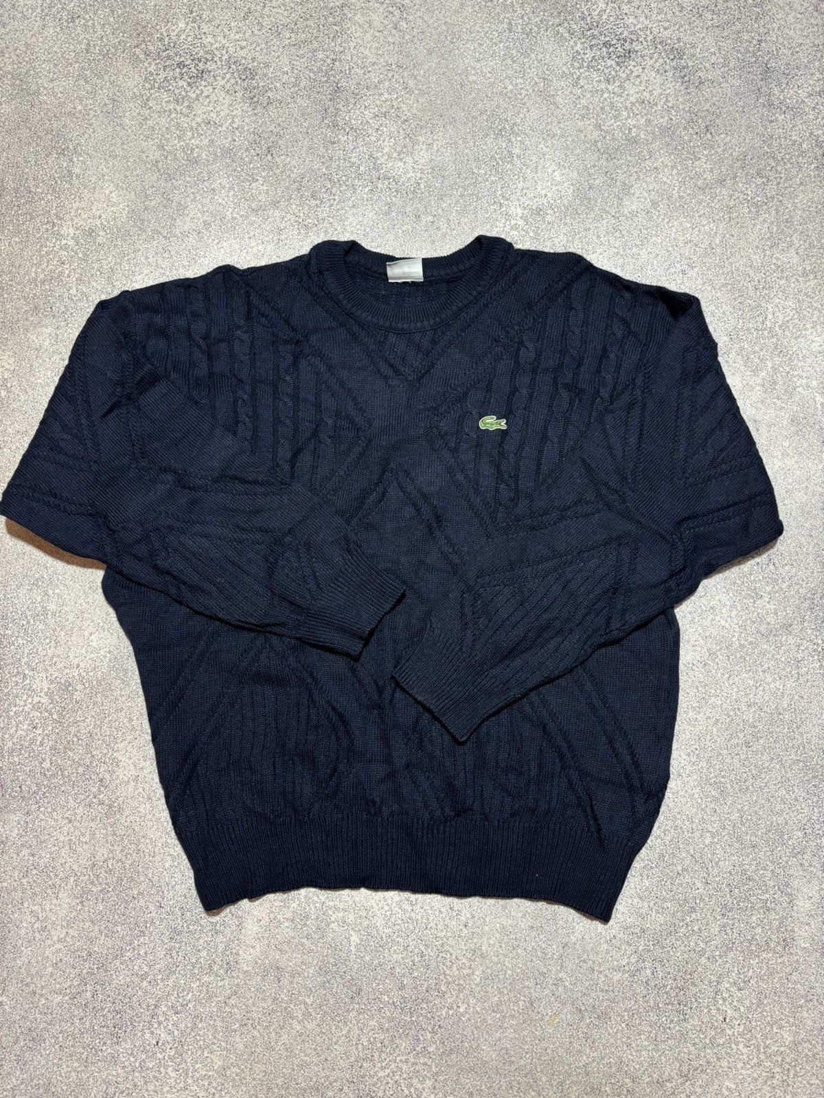 Japanese Brand × Lacoste × Vintage Vintage Lacoste Croc Logo Blue Wool Sweater Size US L / EU 52-54 / 3 - 4 Thumbnail