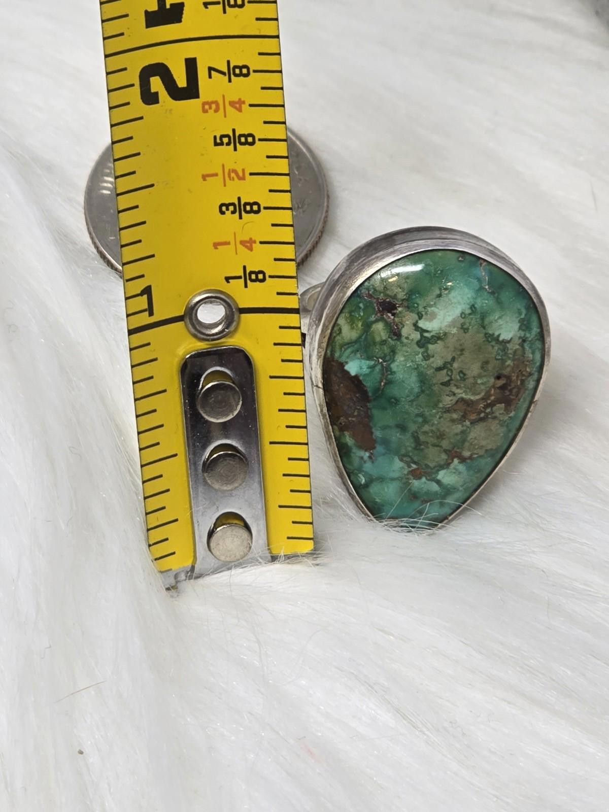 Sterling Silver Herbert Tsosie Royston Turquoise Ring Sz 6 Sterling Size ONE SIZE - 4 Thumbnail