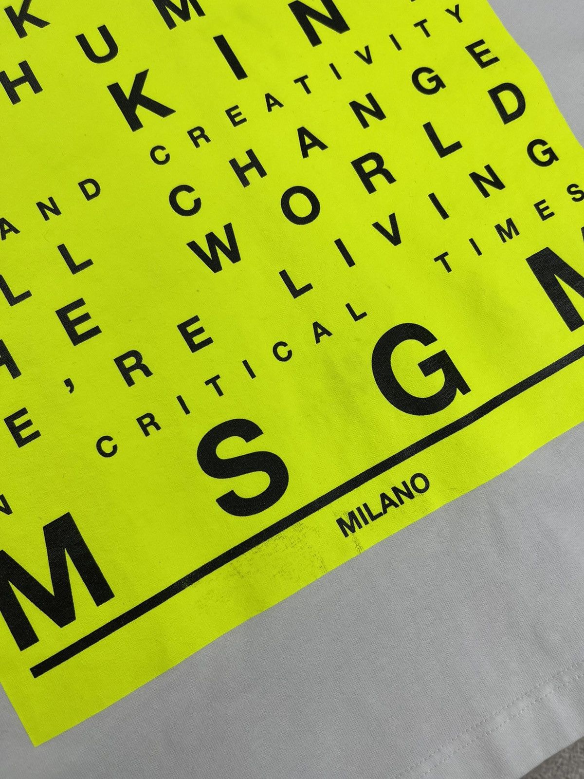 MSGM MSGM Welcome to the Future Cotton T-Shirt Size L Size L / US 10 / IT 46 - 7 Thumbnail