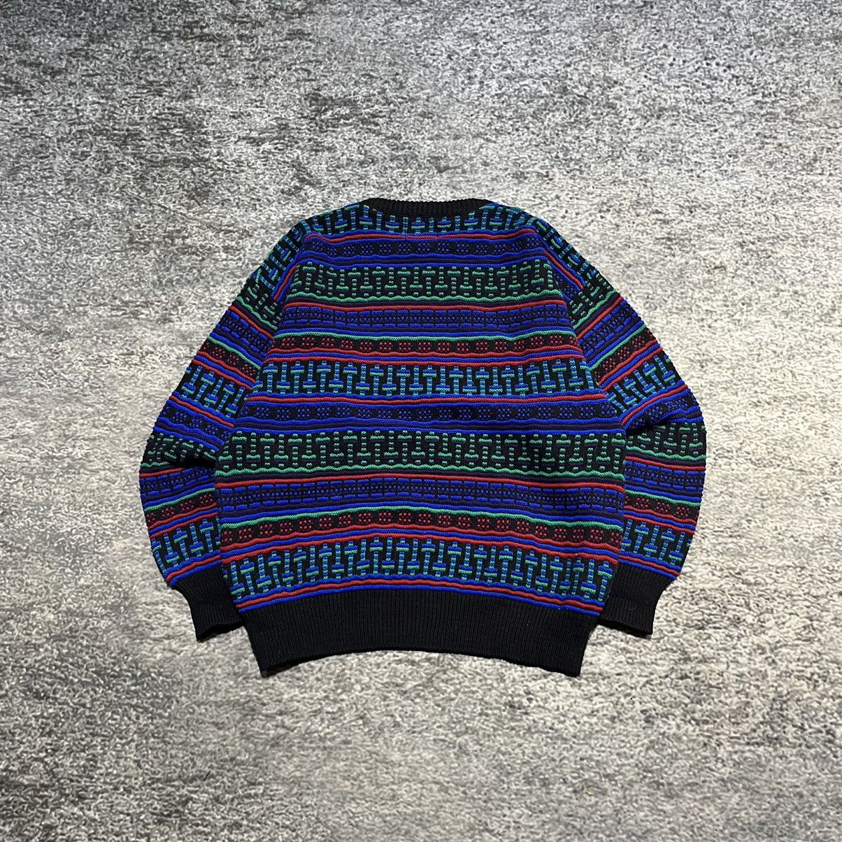 Robert Bruce Vintage 90s Robert Bruce 3D Pattern Grandpa Coogi Sweater Size US L / EU 52-54 / 3 - 2 Thumbnail
