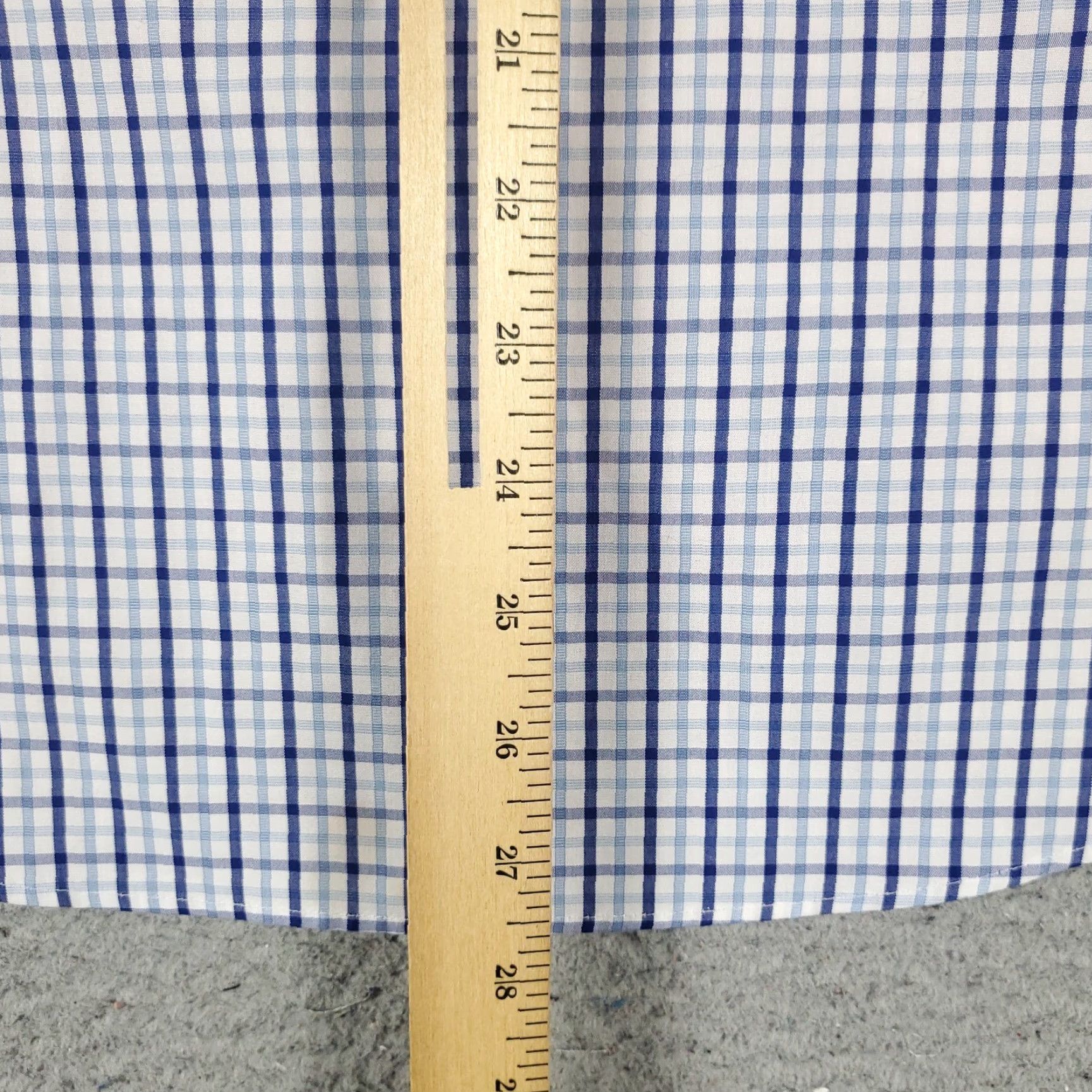 UNTUCKit UNTUCKit Shirt Mens Medium Blue White Check Button Up Long Sleeve Size US M / EU 48-50 / 2 - 4 Thumbnail