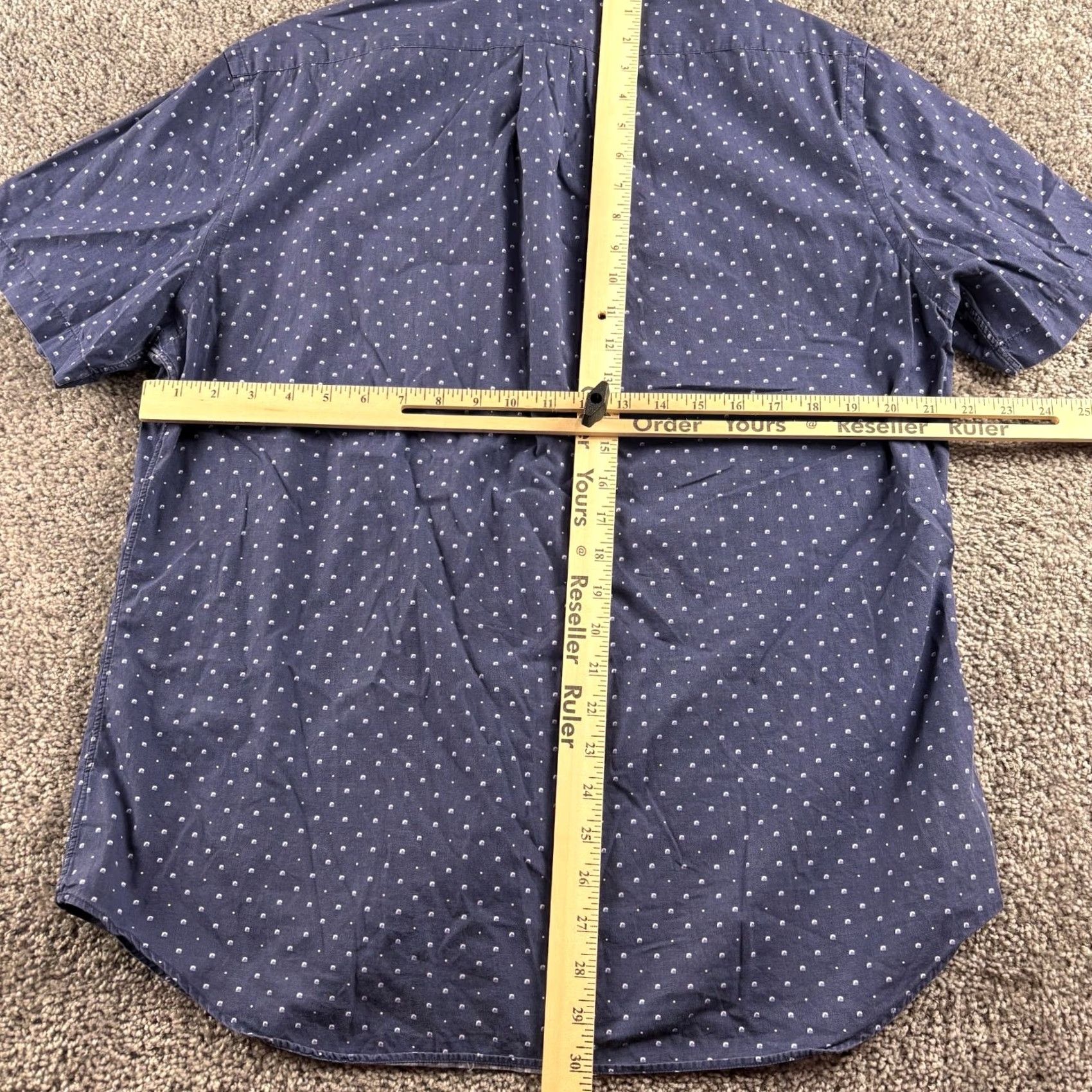 Ralph Lauren Ralph Lauren Button-Up Shirt Mens XL Blue Slim Cotton Geometric Short Sleeve Button-Down Size US XL / EU 56 / 4 - 5 Thumbnail