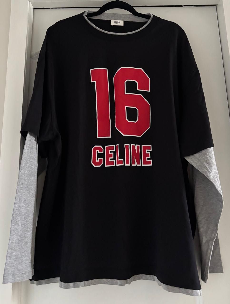Celine Skater Layered Logo Print Longsleeve T-shirt Size US M / EU 48-50 / 2 - 5 Thumbnail