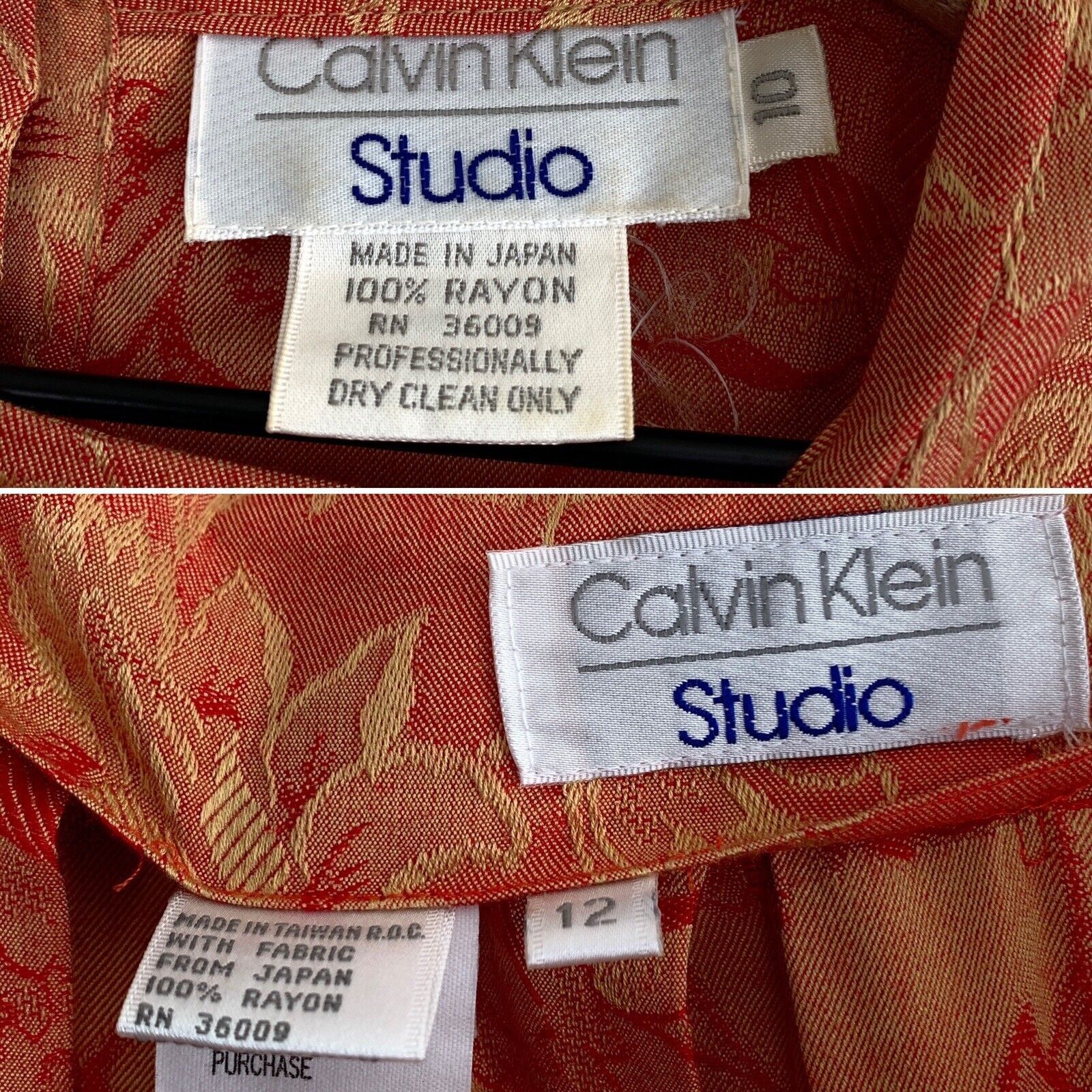 Calvin Klein Calvin Klein Studio VTG Japanese Floral Jacquard Skirt Set Size 32" / US 10 / IT 46 - 12 Thumbnail