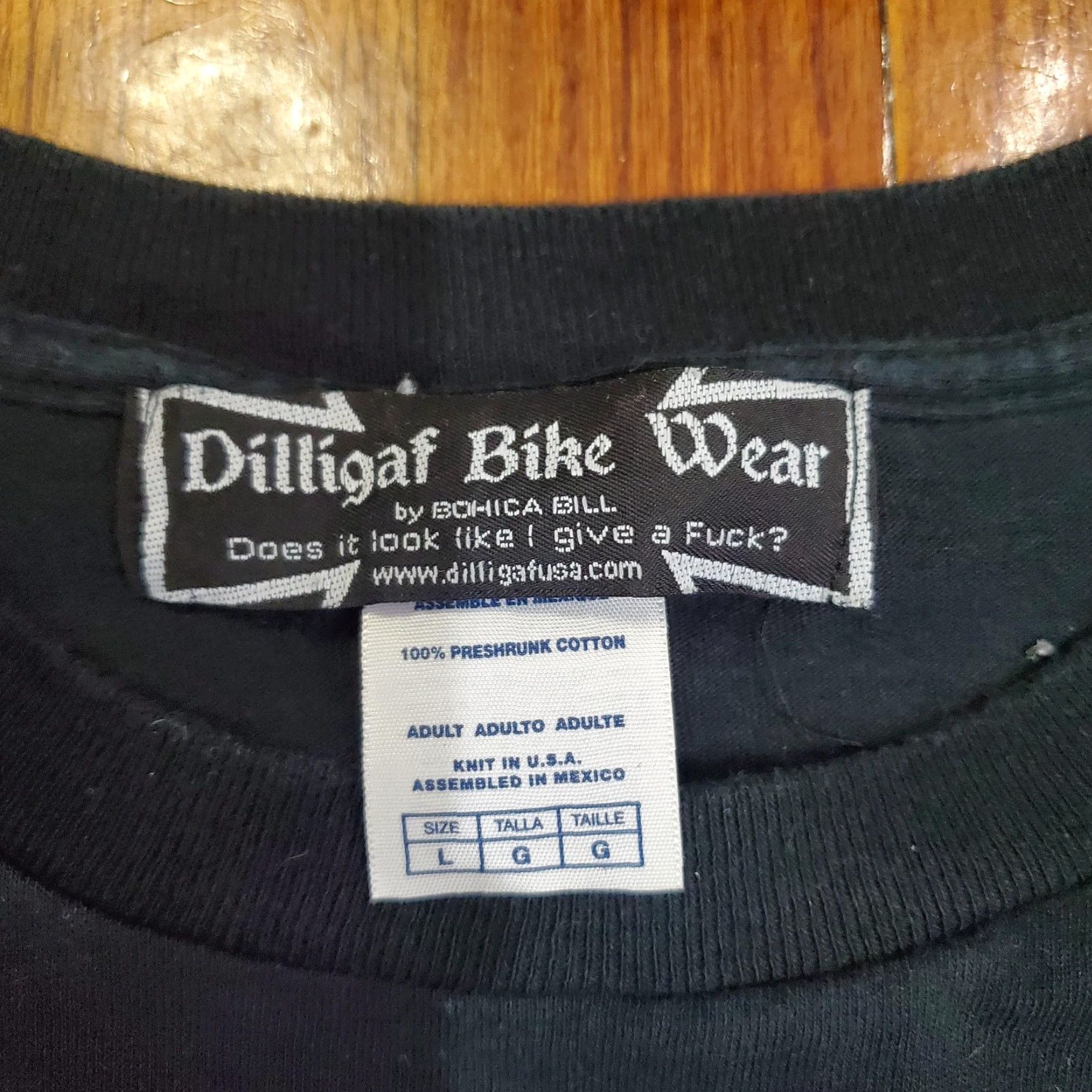 Other Dilligaf Bike Wear Shirt Mens L Black Graphic Print Biker T-Shirt Funny Adult Humor My Other Ride Has Tits! Size US L / EU 52-54 / 3 - 6 Thumbnail
