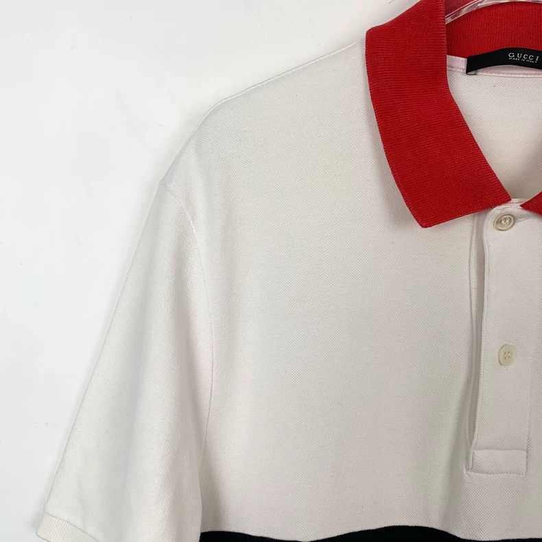 Gucci Gucci Red and white color matching logo embroidered cotton Size US S / EU 44-46 / 1 - 3 Thumbnail
