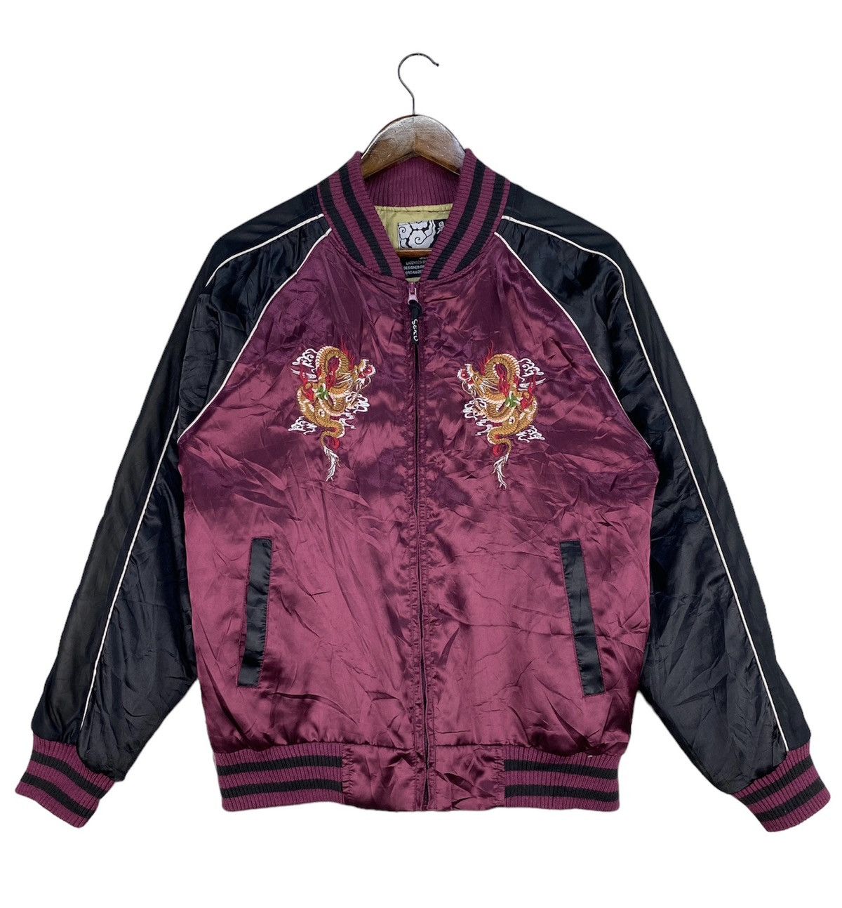 Japanese Brand Vintage Sukajan Souvenir Dragon Embroidery Jacket Size US L / EU 52-54 / 3 - 2 Thumbnail