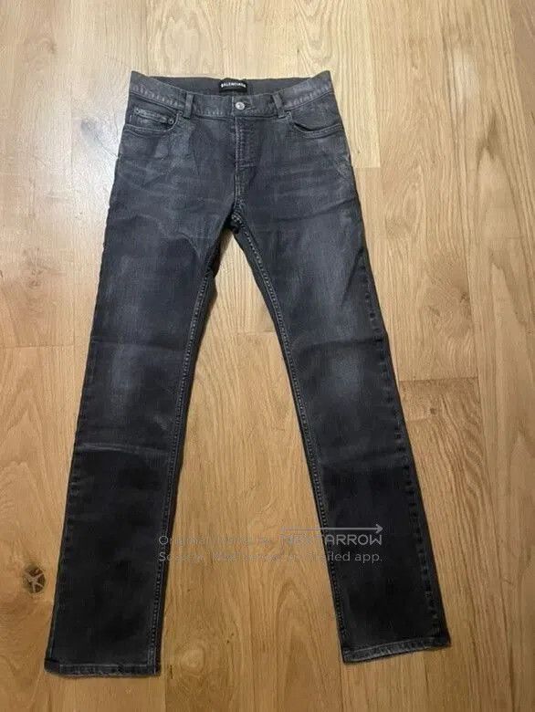 Balenciaga balenciaga waxed grey skinny jeans prototype. Size US 30 / EU 46 - 1 Thumbnail