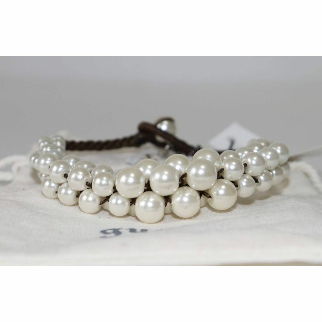 Japanese Brand Gunda Pearl Cross Pendant Bubble Bracelet Size ONE SIZE - 2 Thumbnail
