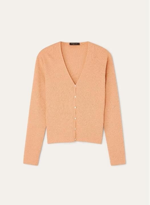 Loro Piana o1srvl11e0526 FAO9739 Sola Madre Cardigan in Coral Size XS / US 0-2 / IT 36-38 - 1 Preview