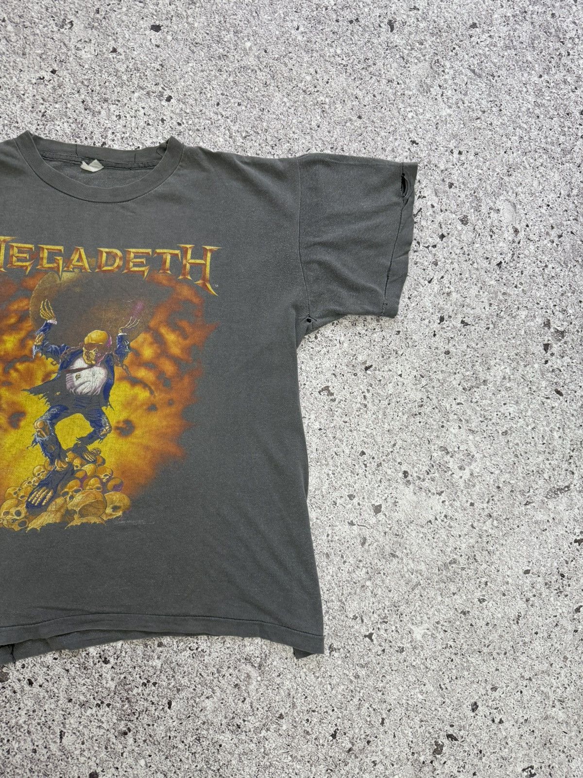 Band Tees × Vintage Vintage Megadeth Tour 1990 Oxidation Of Nation T-Shirt Size US XL / EU 56 / 4 - 5 Thumbnail
