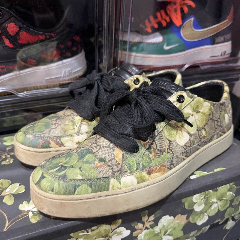 Gucci Gucci GG Supreme Low 'Blooms Print' Sneakers Size US 8 / EU 41 - 1 Thumbnail