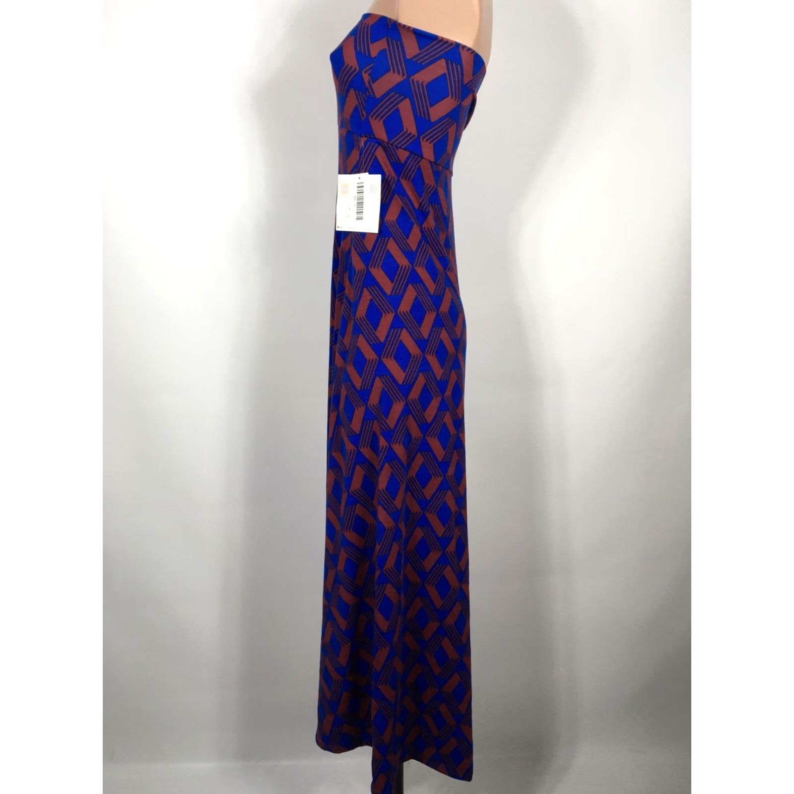 Vintage VINTAGE LuLaRoe Maxi Skirt Dress XL Red Blue Geometric Neon NWT Geometric Pattern Skirt Womens XL Size 40" / US 18 - 3 Thumbnail