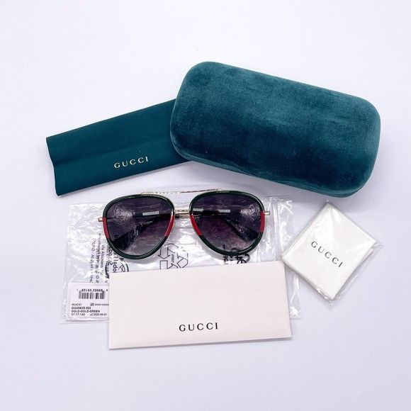Gucci NEW GUCCI GG0062S 003 AVIATOR FRAME SUNGLASSES GUCCI Size ONE SIZE - 12 Thumbnail