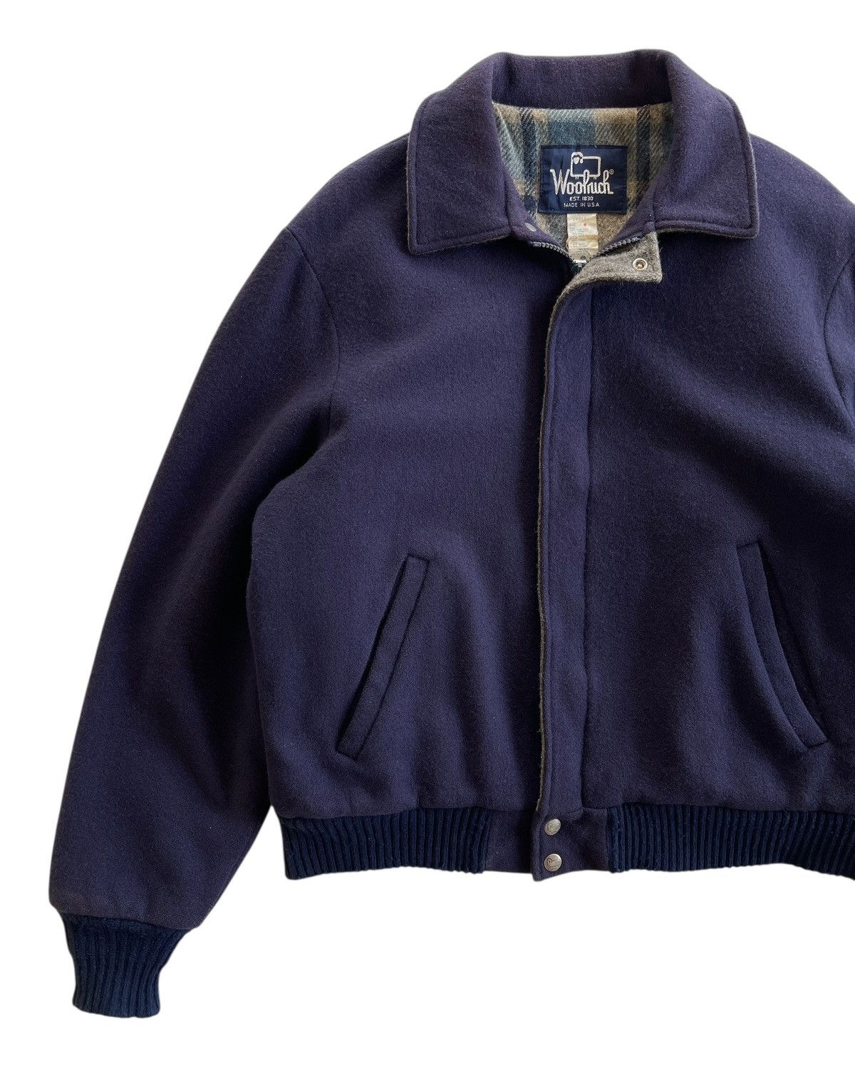 Woolrich Woolen Mills 80s Woolrich Wool Bomber Jacket Size US M / EU 48-50 / 2 - 4 Thumbnail