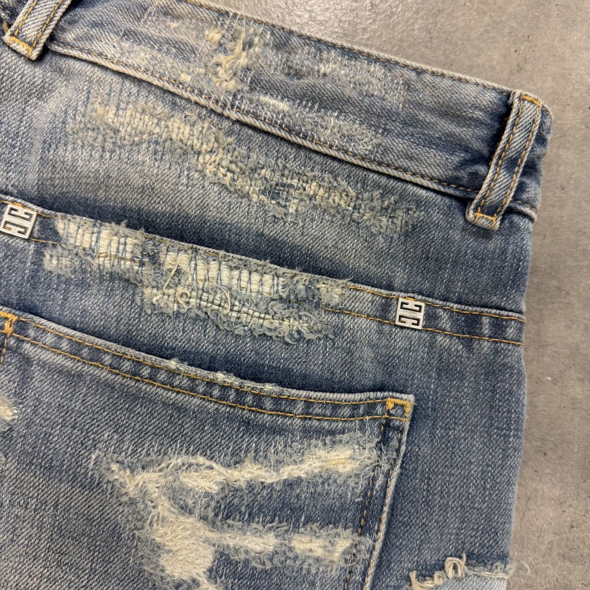 Givenchy Givenchy Moleskin-Trimmed Distressed Denim Cargo Shorts Size US 32 / EU 48 - 10 Thumbnail