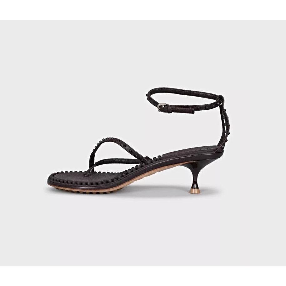 Bottega Veneta Bottega Veneta Brown Leather Kitten Heel Sandals 37.5 Size US 7.5 / IT 37.5 - 1 Thumbnail