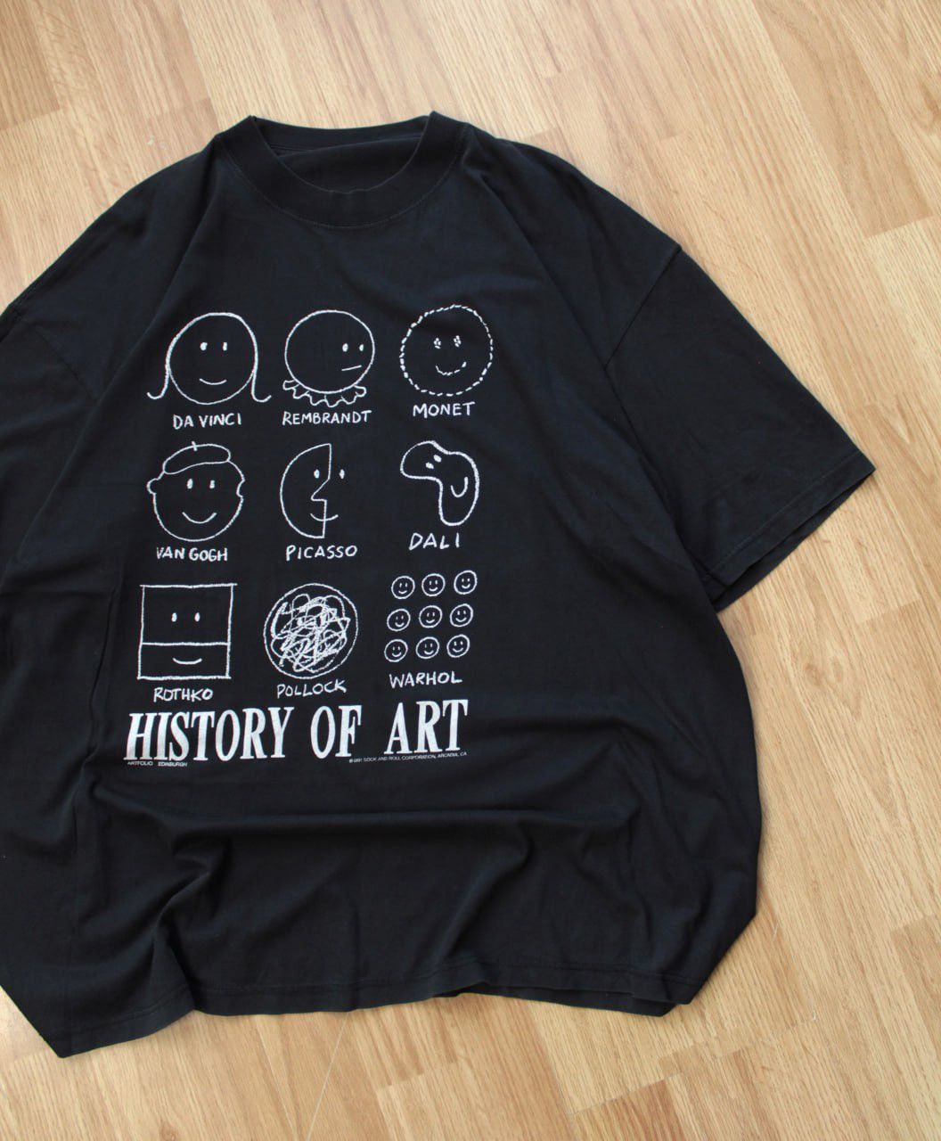 Vintage 🔥 1991 History of Art Sock N Roll Vintage Art T Shirt Tee Size US XL / EU 56 / 4 - 2 Thumbnail