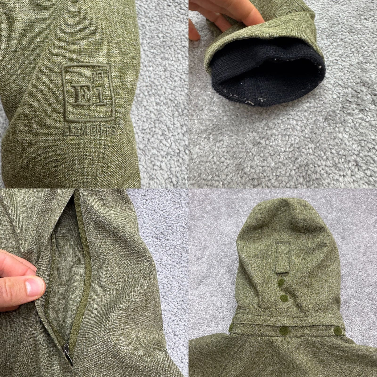 Vintage REI Elements Softshell Fleece Jacket Womens Small Green Full Zip Removable Hood Size S / US 4 / IT 40 - 8 Thumbnail