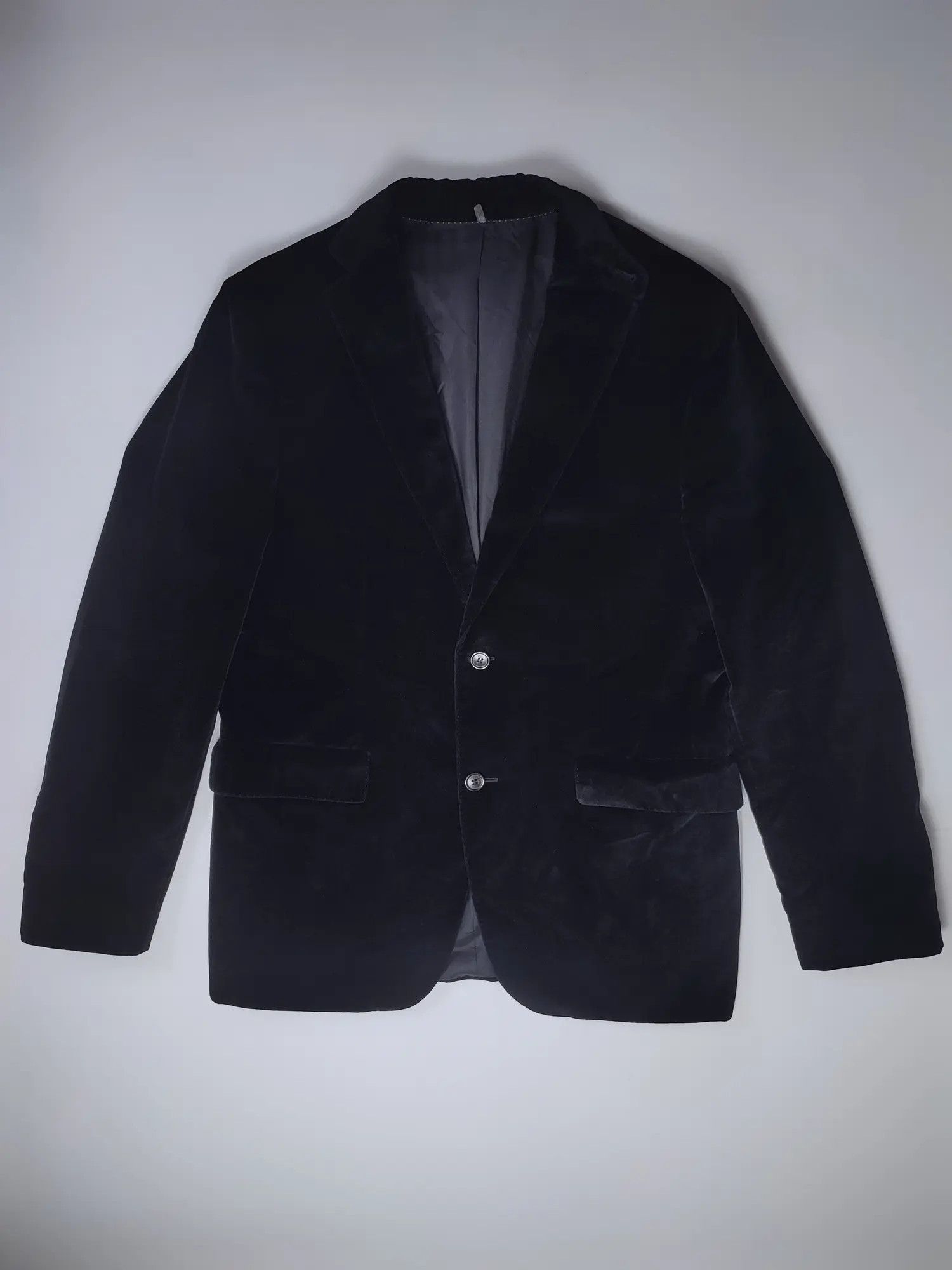 Hugo Boss Hugo Boss Leather Sleeve Velour Blazer Vintage Size 38R - 5 Thumbnail