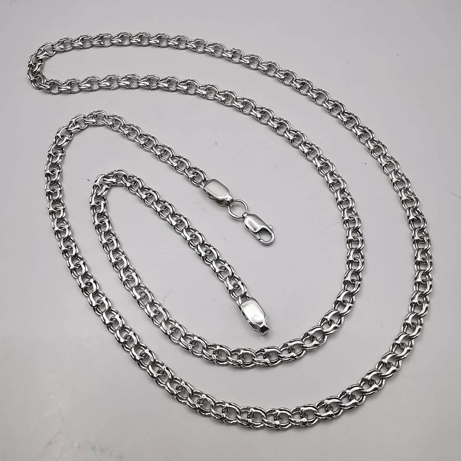 Sterling Silver Vintage Jewelry Chain,925 Sterling Silver,Signed 15,31g Size ONE SIZE - 4 Thumbnail