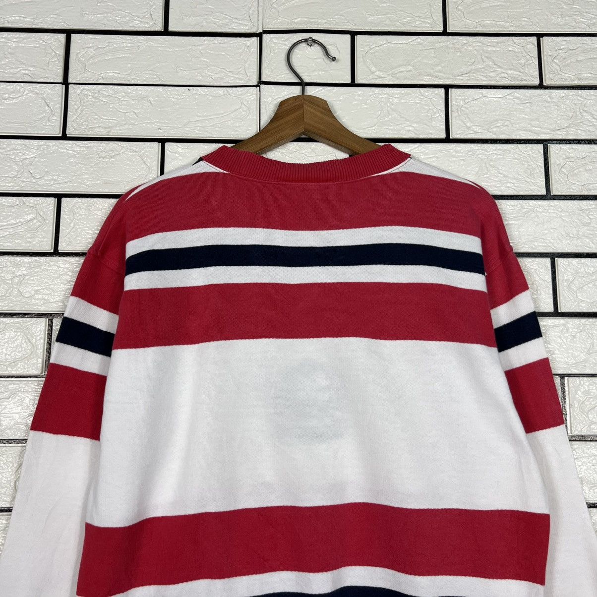 Lacoste CHEMISE LACOSTE Center Logo Striped Sweatshirt #4292-C195 Size US M / EU 48-50 / 2 - 14 Thumbnail