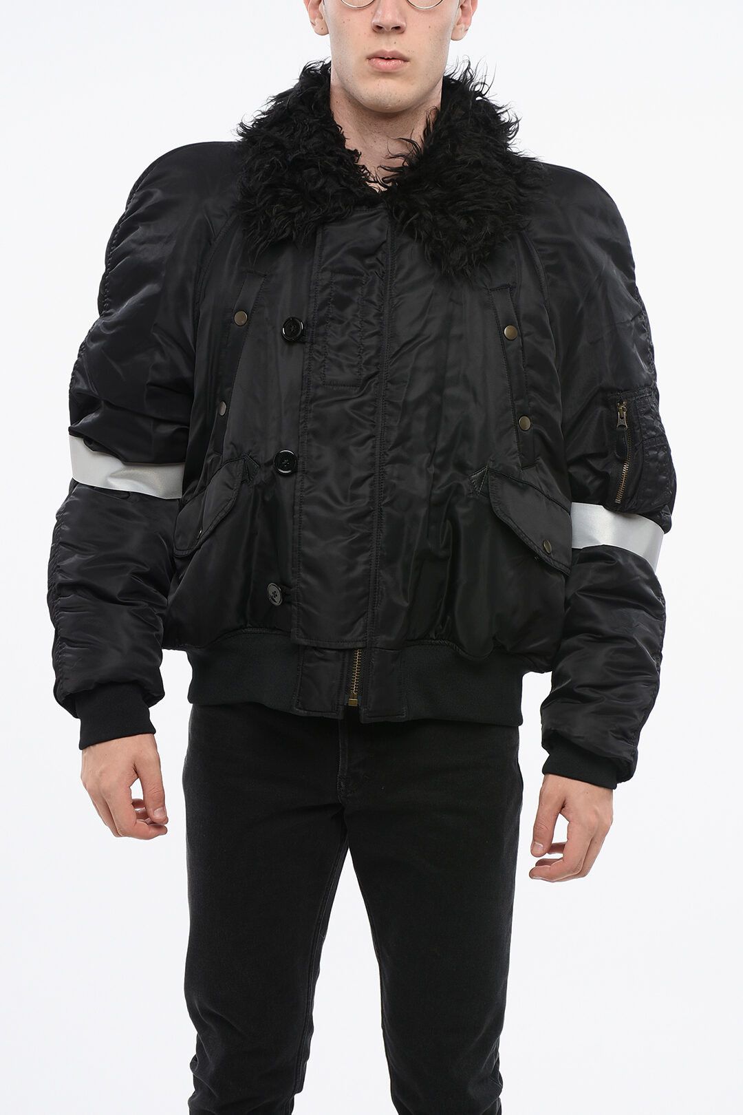 Maison Margiela og1mm0825 Nylon Jacket in Black Size US S / EU 44-46 / 1 - 1 Thumbnail