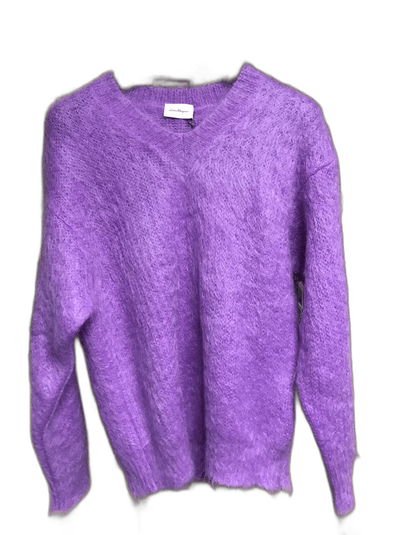Balenciaga Ferragamo VNeck Wool Sweater for Men and Women-2506 Size L / US 10 / IT 46 - 1 Thumbnail