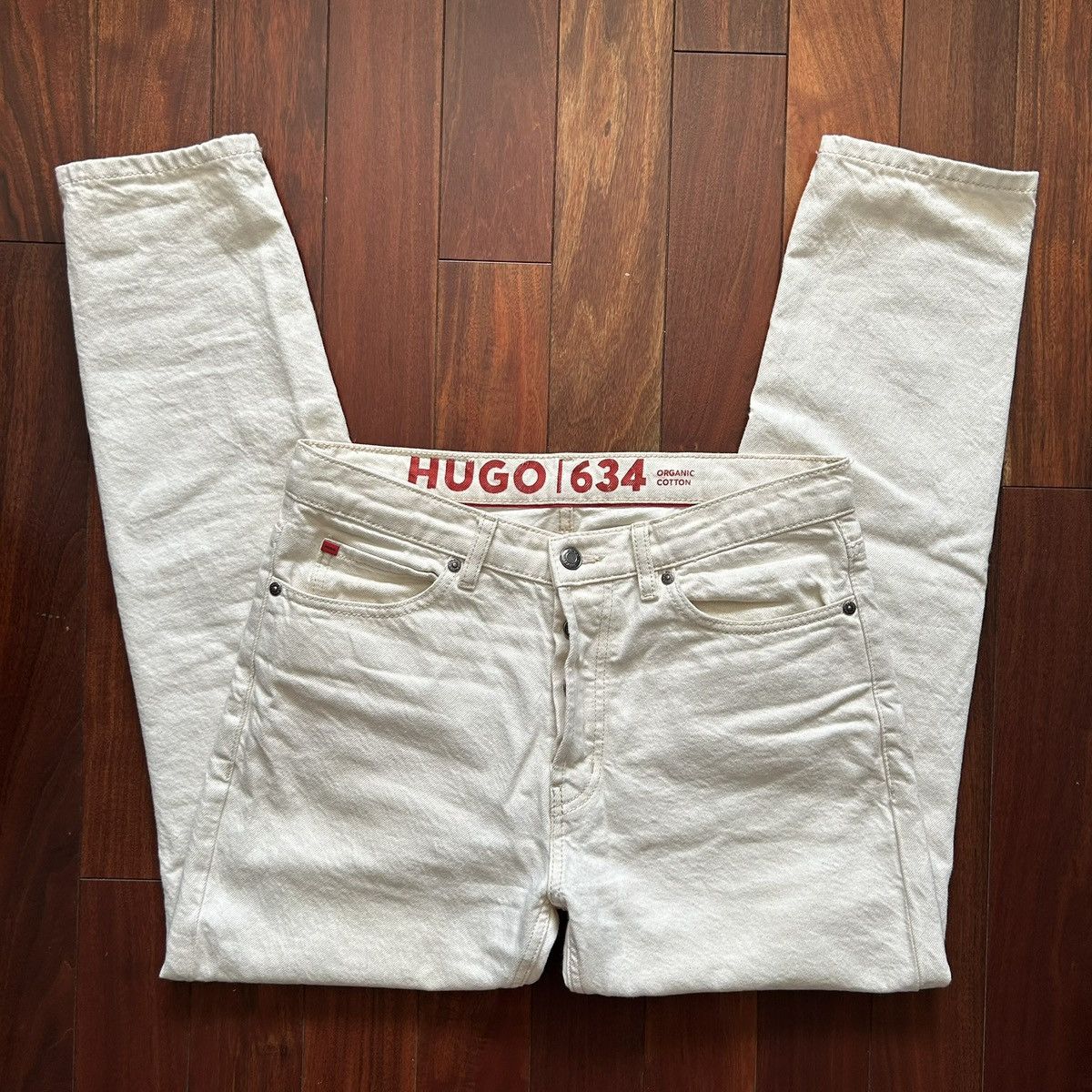 Hugo Hugo Boss White Jeans – Size 30, Inseam 32 Size US 30 / EU 46 - 1 Thumbnail