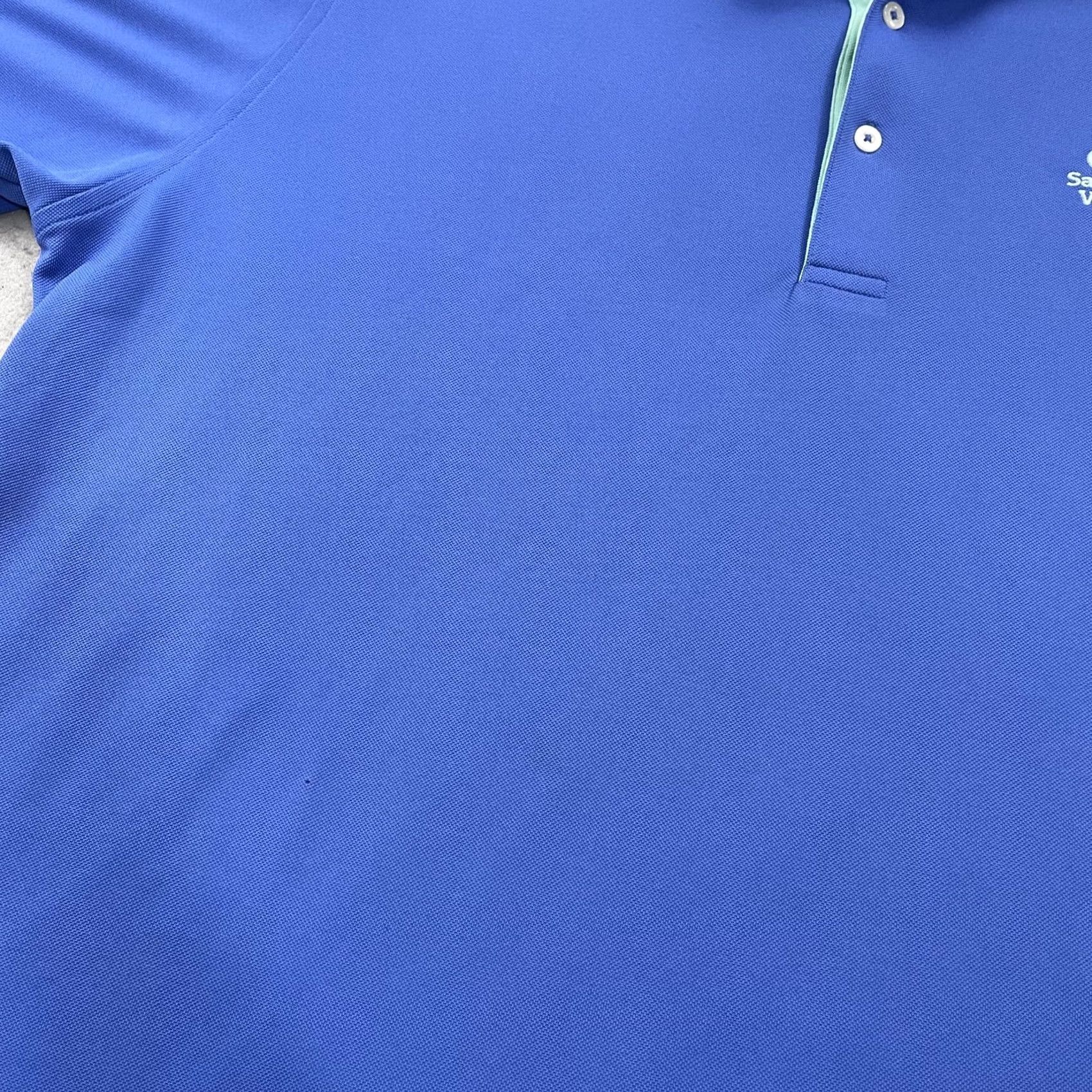 Vintage Nike Sand Valley Polo Shirt Mens XL Blue Solid Donald Ross Logo Performance Polo Size US XL / EU 56 / 4 - 4 Thumbnail