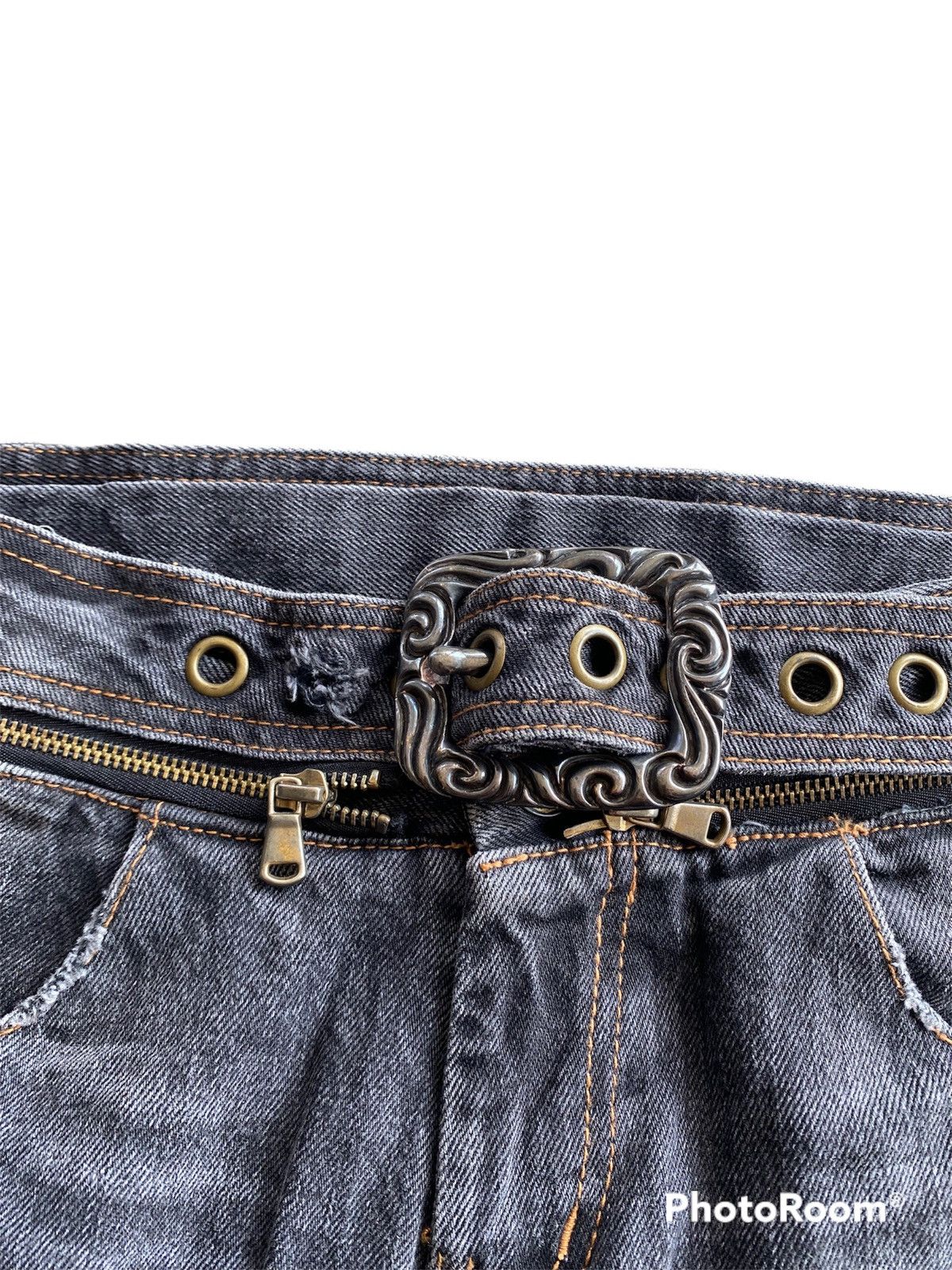 Hysteric Glamour × If Six Was Nine × Le Grande Bleu (L.G.B.) Japanese Vintage Heritage Stone Punk Black Jeans Size US 30 / EU 46 - 9 Thumbnail