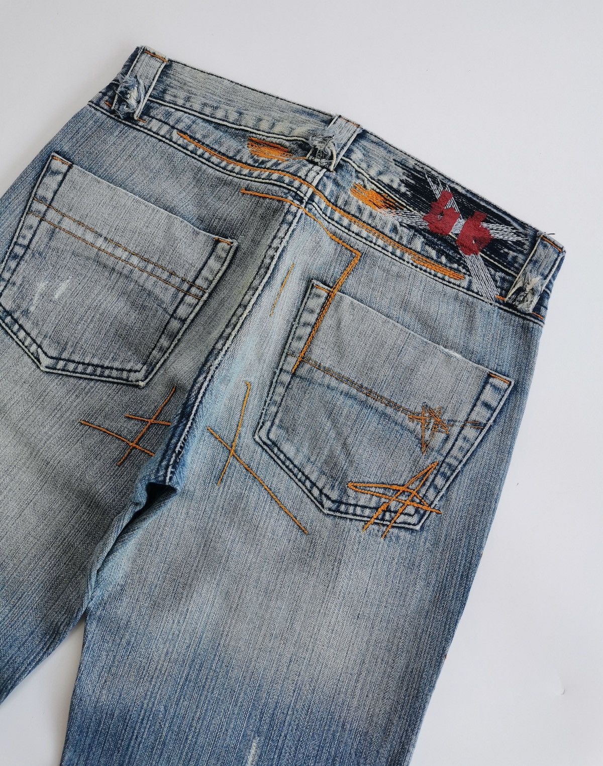 Beauty Beast BB London Embroidered Distressed Jeans Size US 29 - 7 Thumbnail