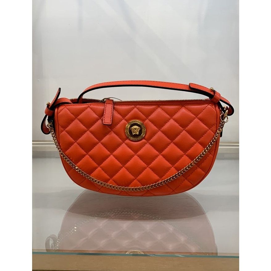 Versace versace lamb skin quilted gold medusa coral crossbody bag Size ONE SIZE - 1 Thumbnail