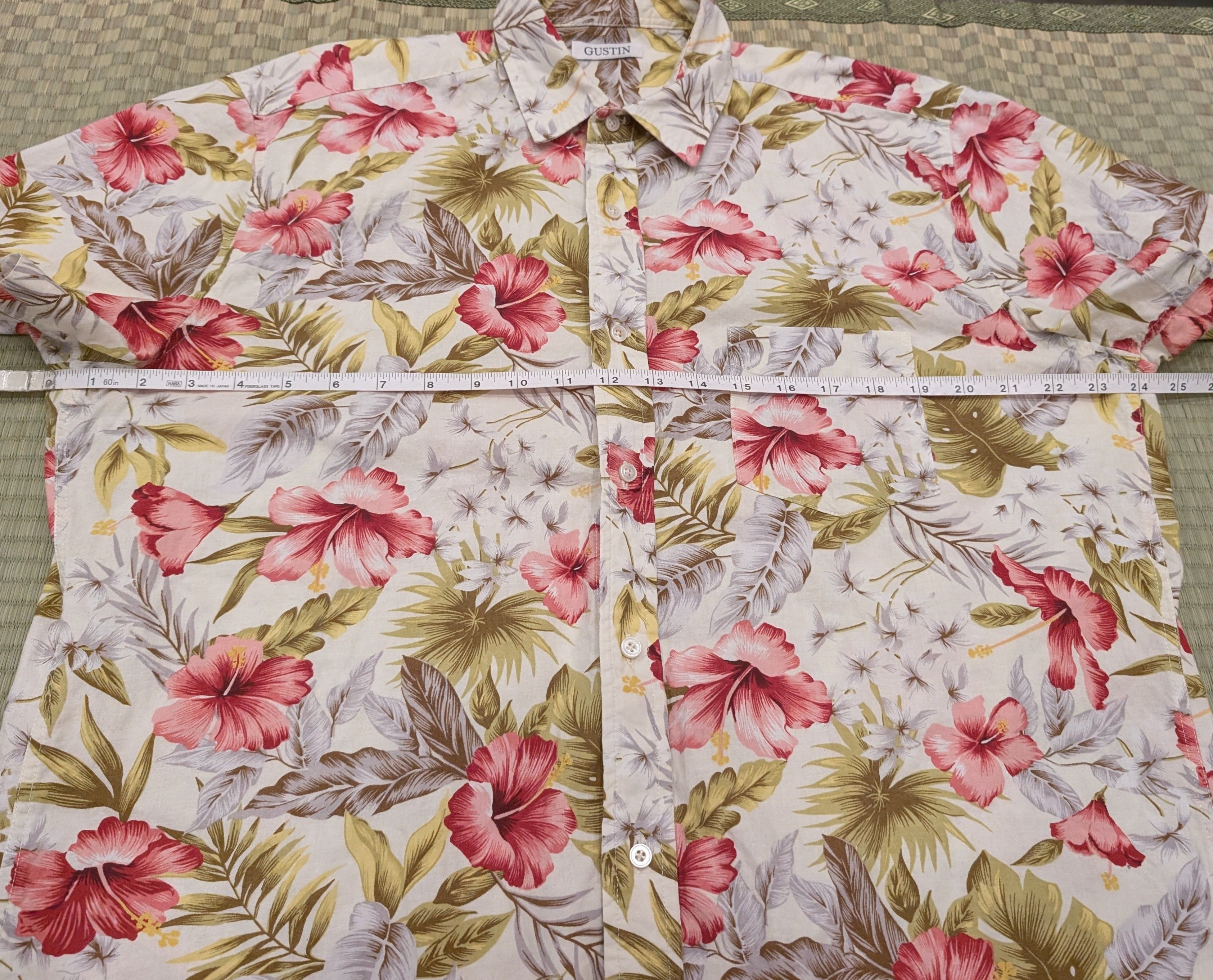 Gustin Gustin Aloha Hawaiian Shirt Floral Size L/XL Made in USA Size US XL / EU 56 / 4 - 5 Thumbnail